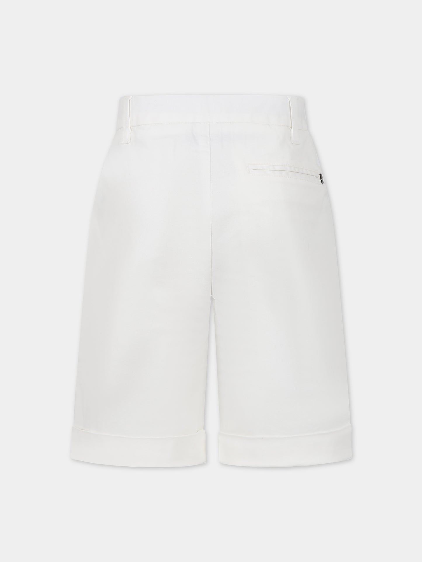 Shorts bianco per  bambino con logo,Dondup Kids,DMBE52 CE234 B006