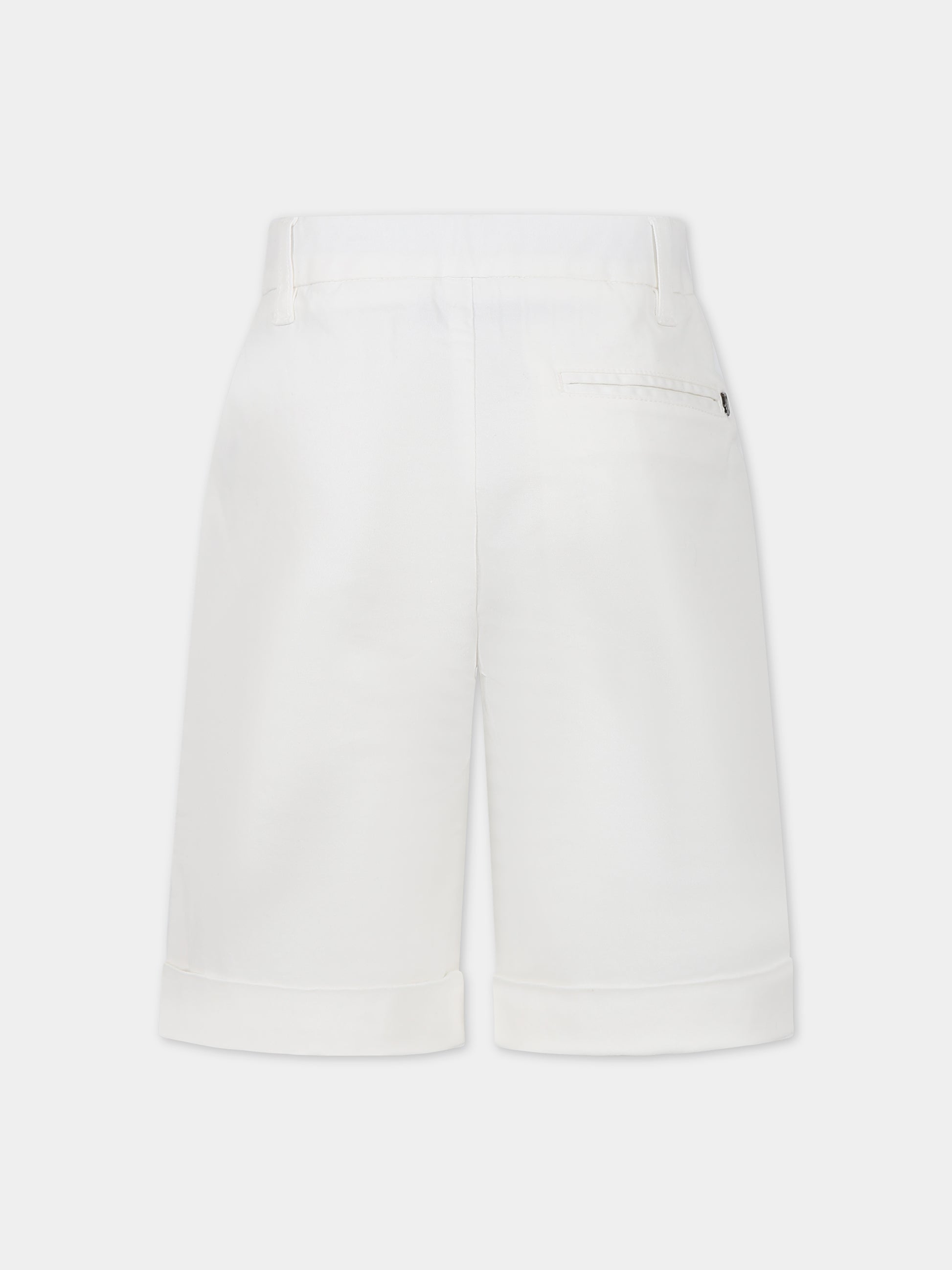 Shorts bianco per  bambino con logo,Dondup Kids,DMBE52 CE234 B006