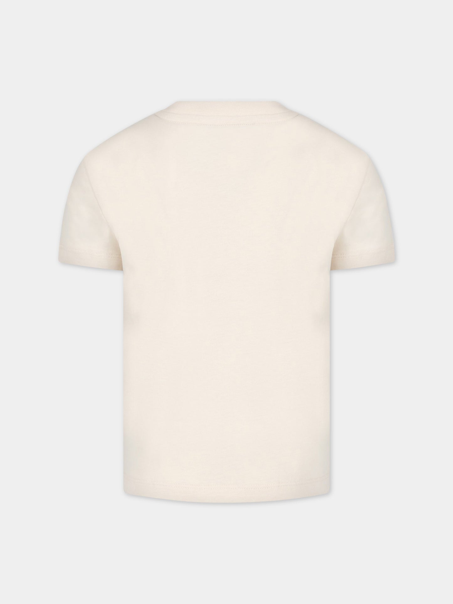 T-shirt avorio per bambino con logo,Dondup Kids,DMTS106C JF65 6007