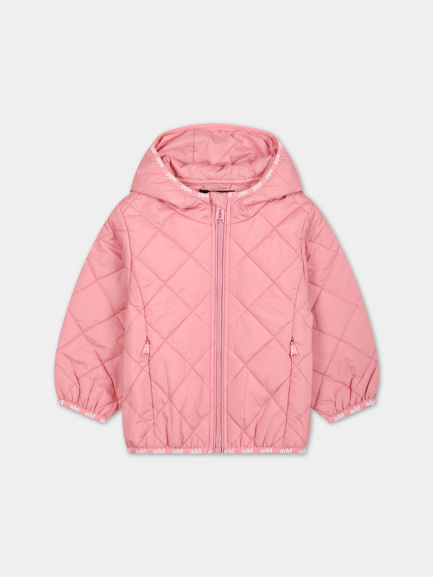 Piumino rosa per neonata,Add,ADGGB013 NY274 C000