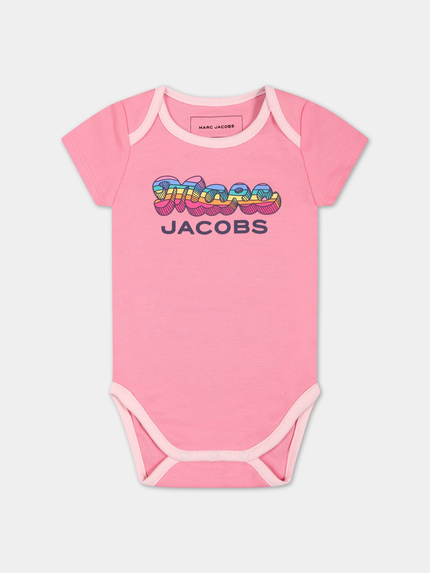 Set multicolor per neonata con stampa e logo,Little Marc Jacobs,W98158 44G