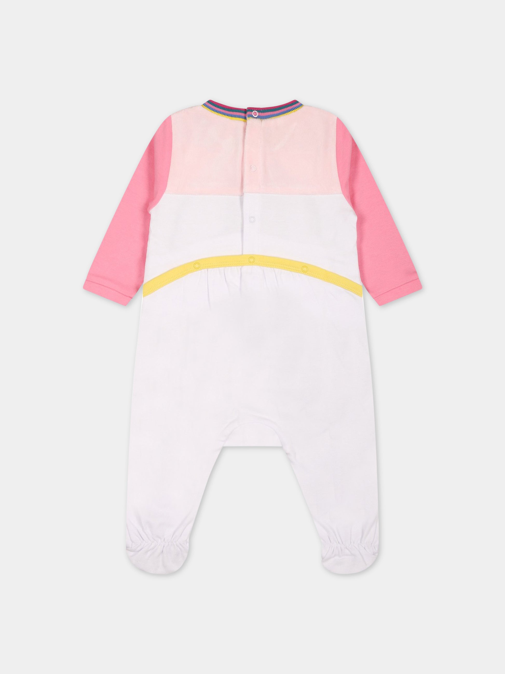 Tutina bianca per neonata con logo multicolor,Little Marc Jacobs,W97100 475