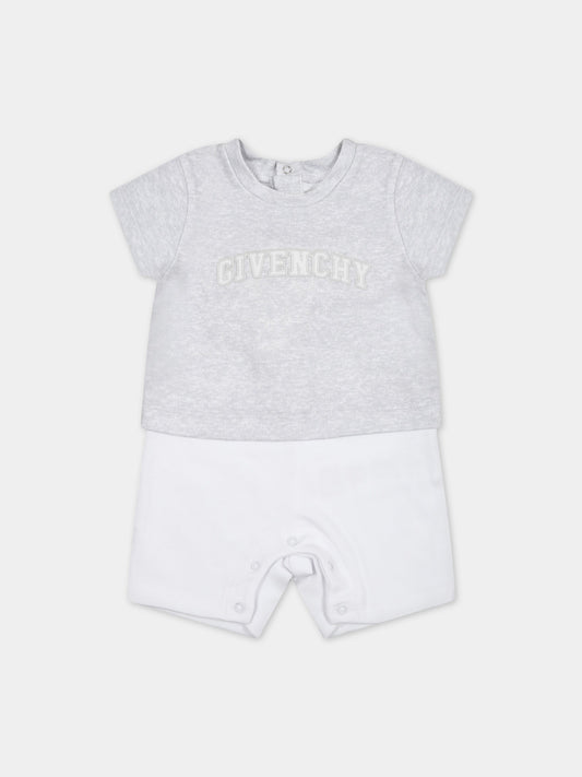 Pagliaccetto multicolor per neonato con logo bianco,Givenchy Kids,H94073 050