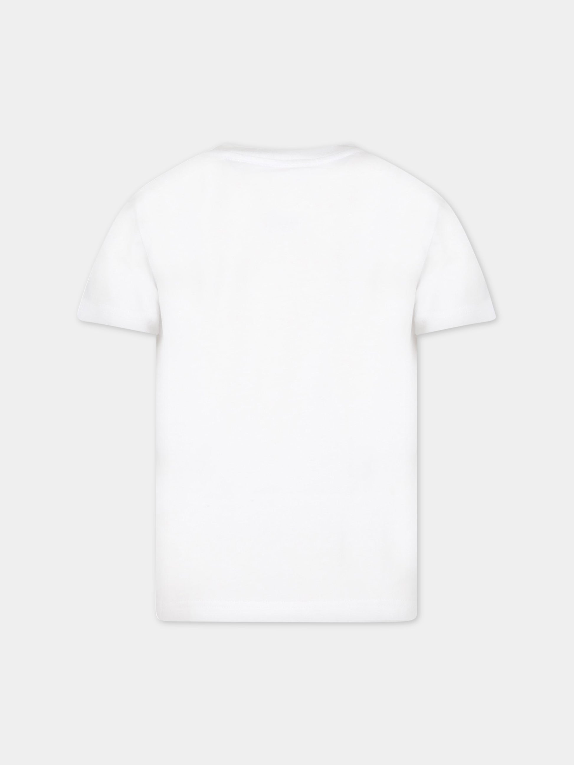 T-shirt bianca per bambino con logo multicolor,Givenchy Kids,H25413 10P