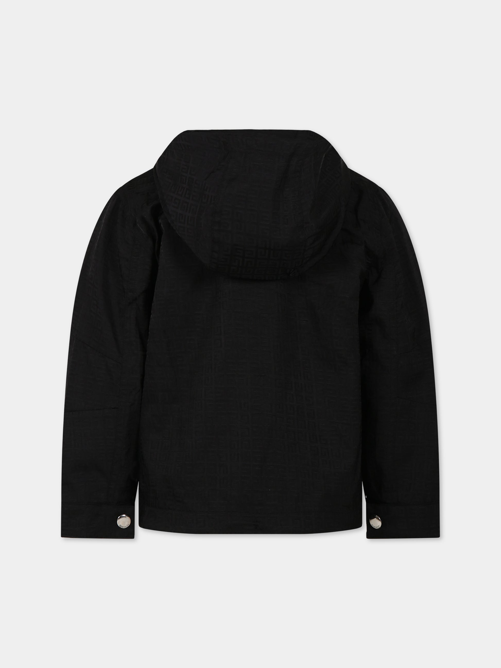 Giubbotto nero per bambino con logo,Givenchy Kids,H26125 09B