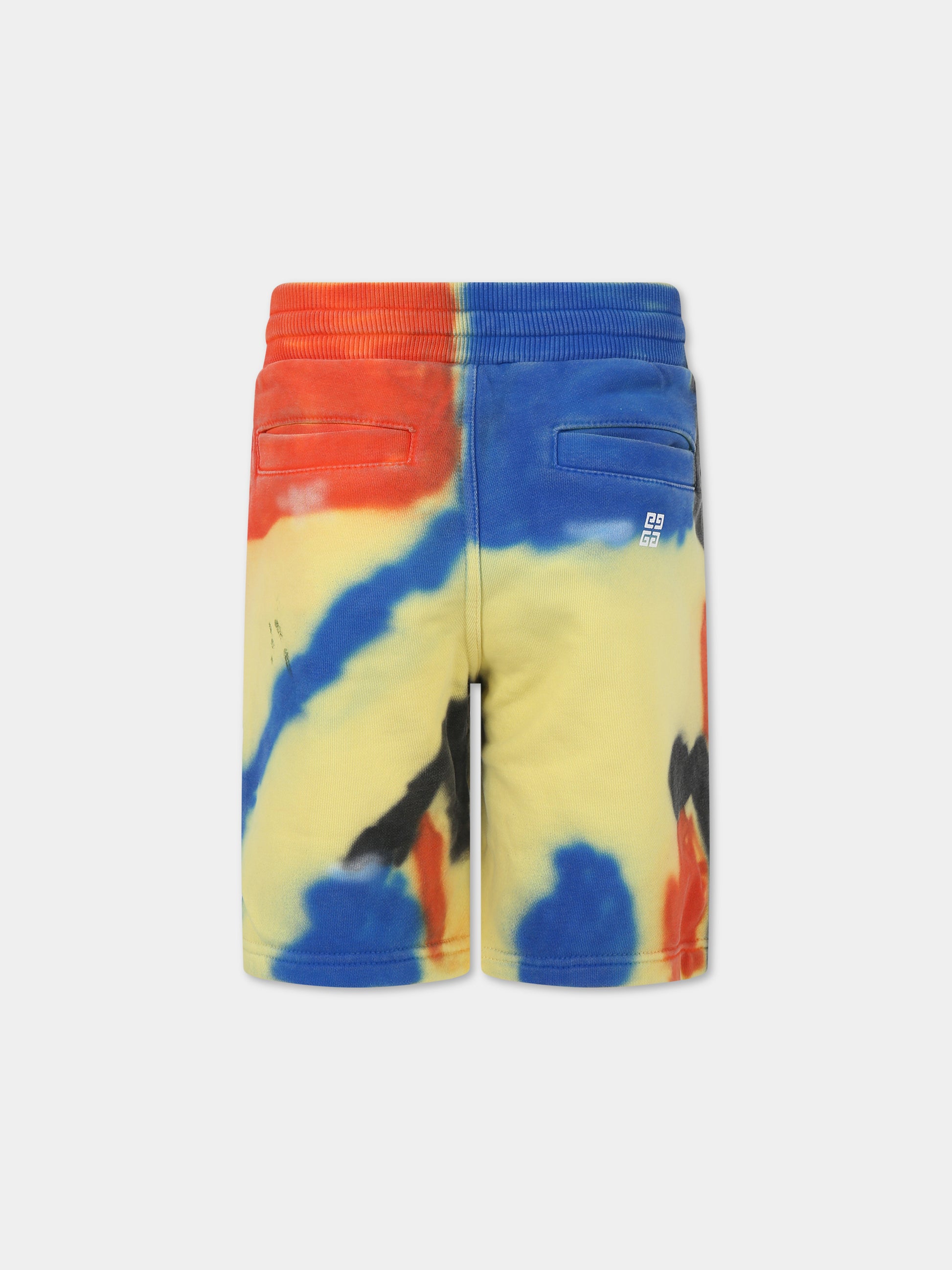 Shorts multicolor per bambino con logo e motivo 4G,Givenchy Kids,H24217 Z41