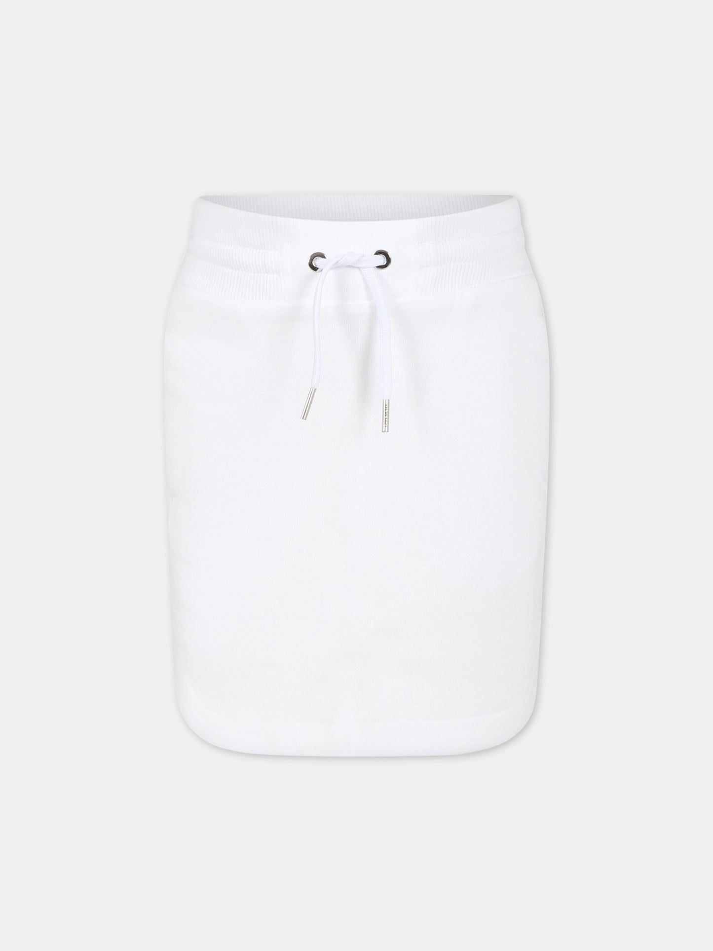 Gonna bianca per bambina con logo,Givenchy Kids,H13179 10P