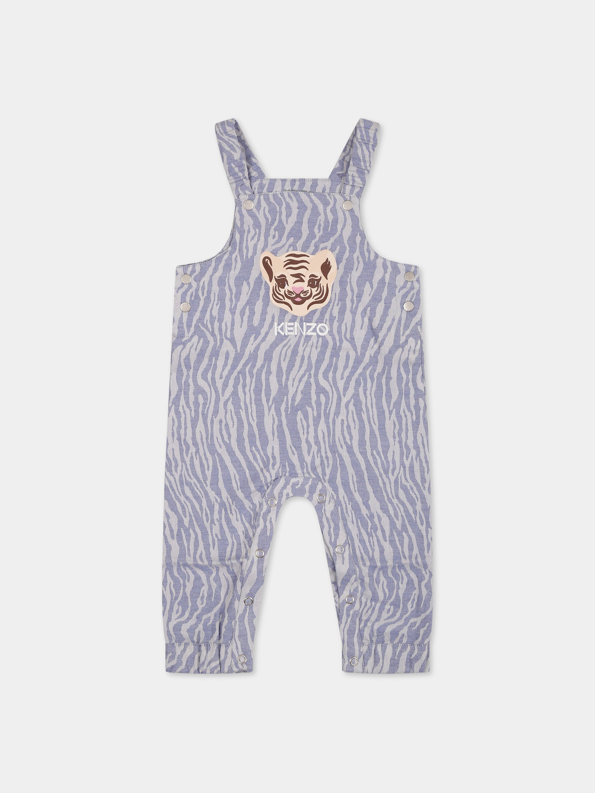 Completo multicolor per neonato con tigre e logo,Kenzo Kids,K98099 78P