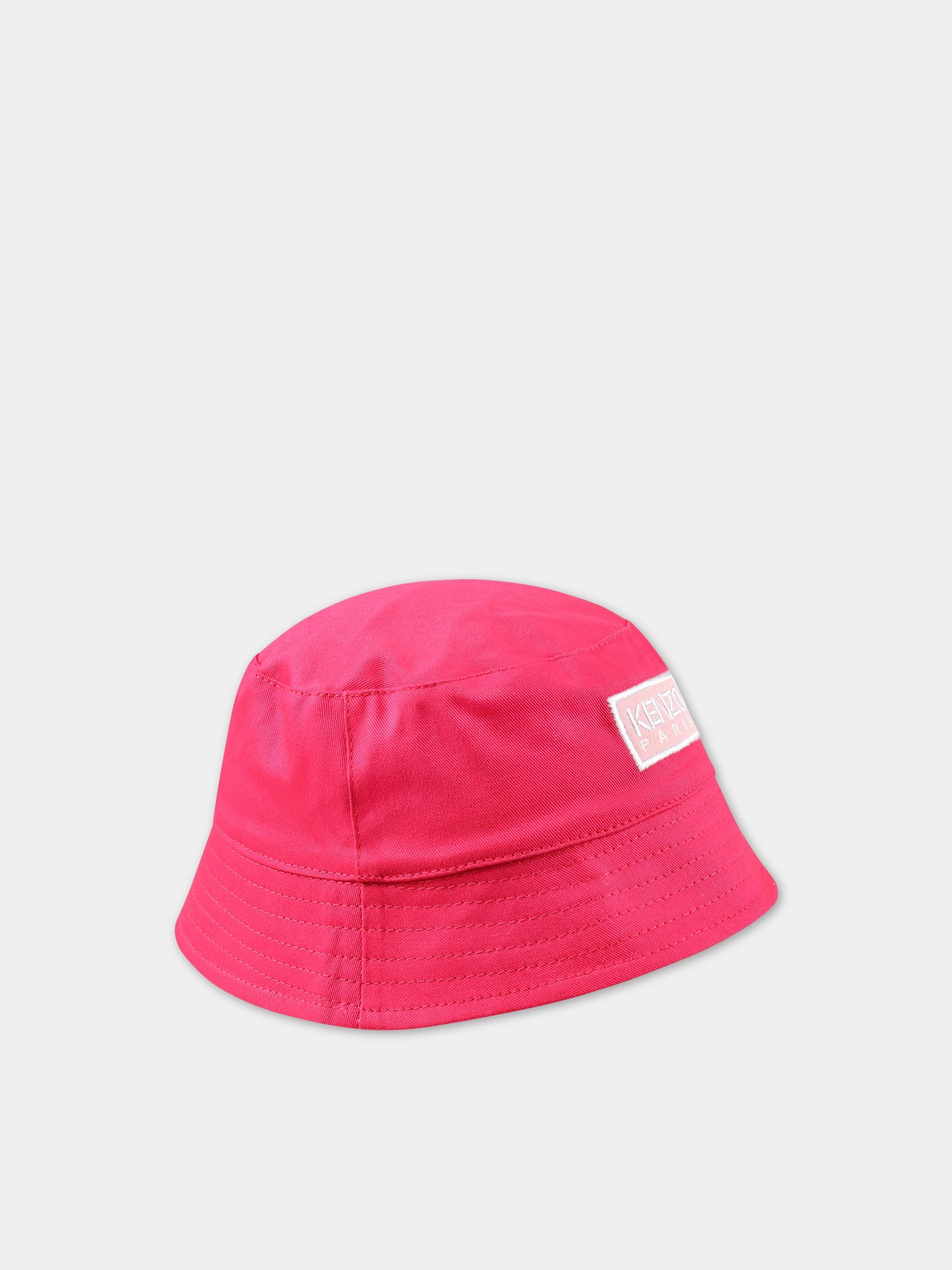 Cloche fucsia per bambina con logo,Kenzo Kids,K51024 491