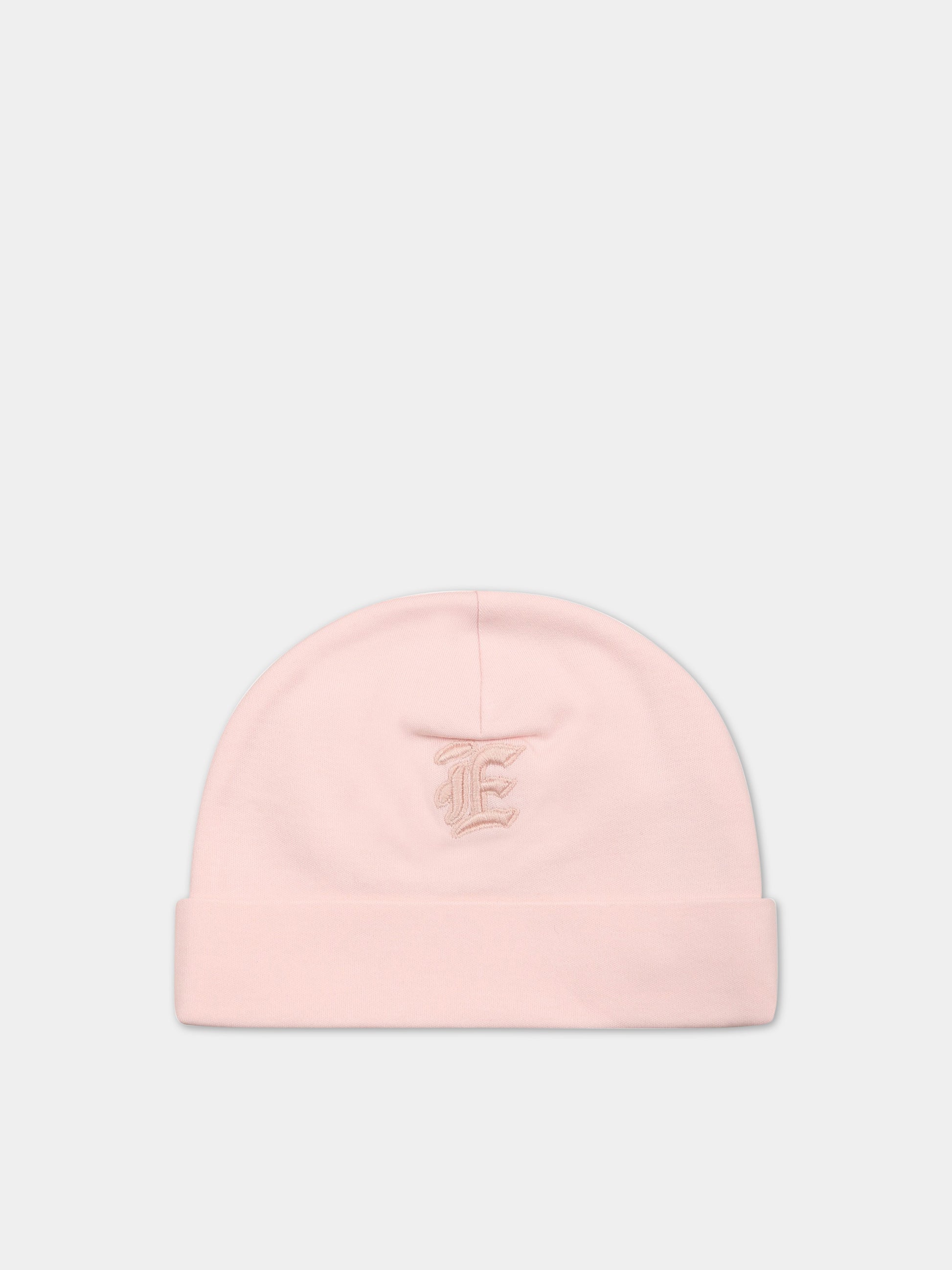 Cappello rosa per neonata con logo,Ermanno Scervino Junior,SNCP001C JE199 C001