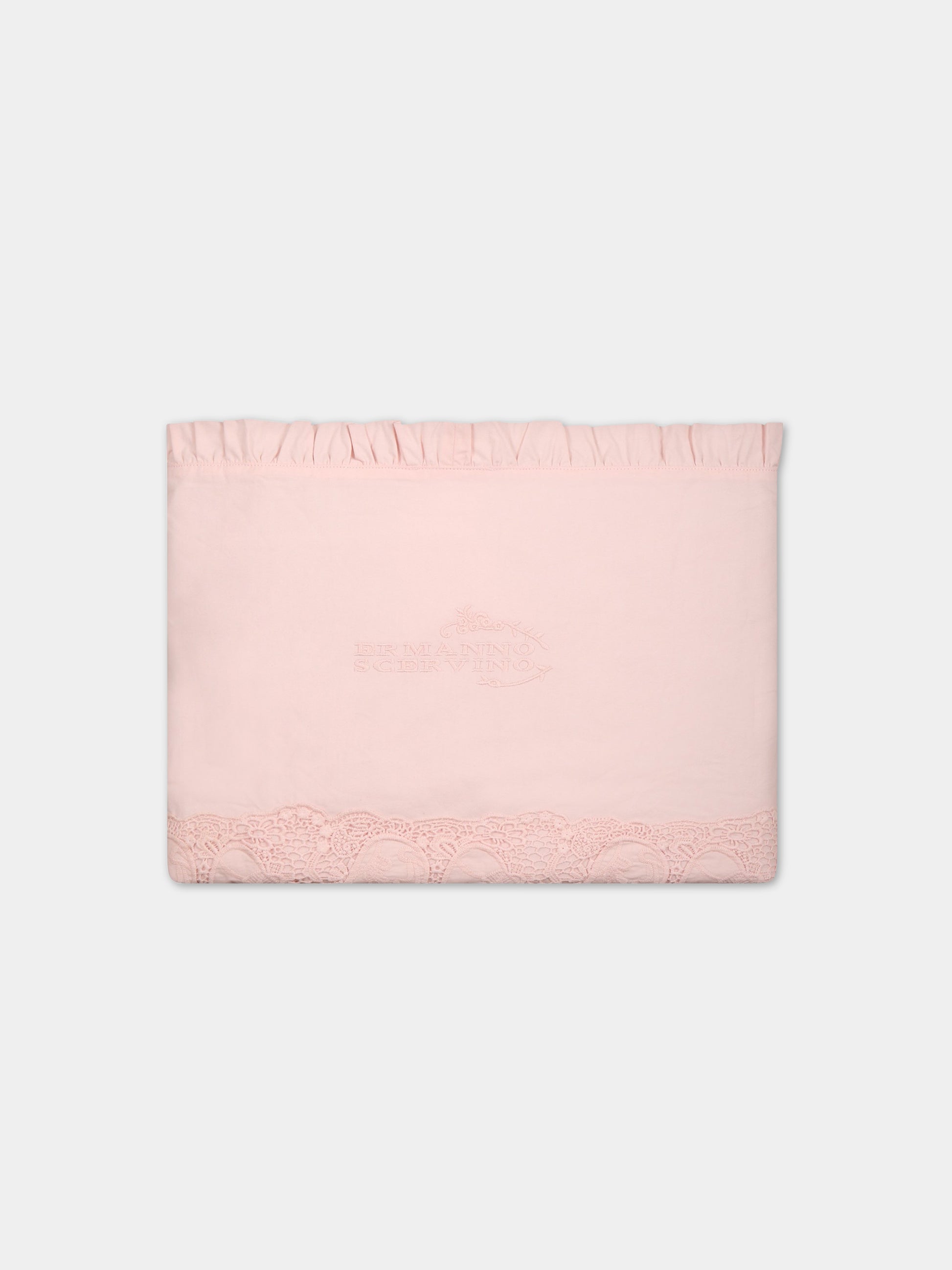 Coperta rosa per neonata con logo,Ermanno Scervino Junior,SNCO002C RI347 C001