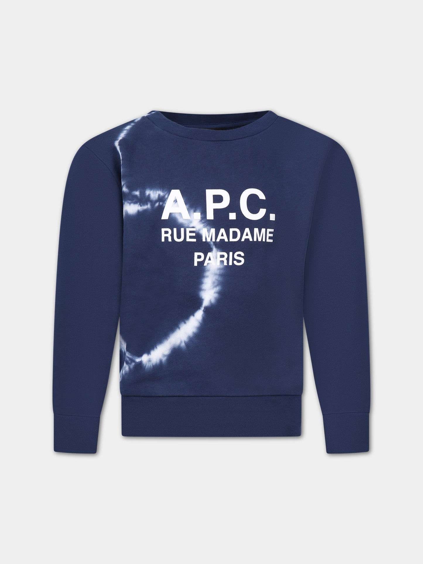 Felpa blu per bambini con logo,A.p.c.,COEZD E27806IAI