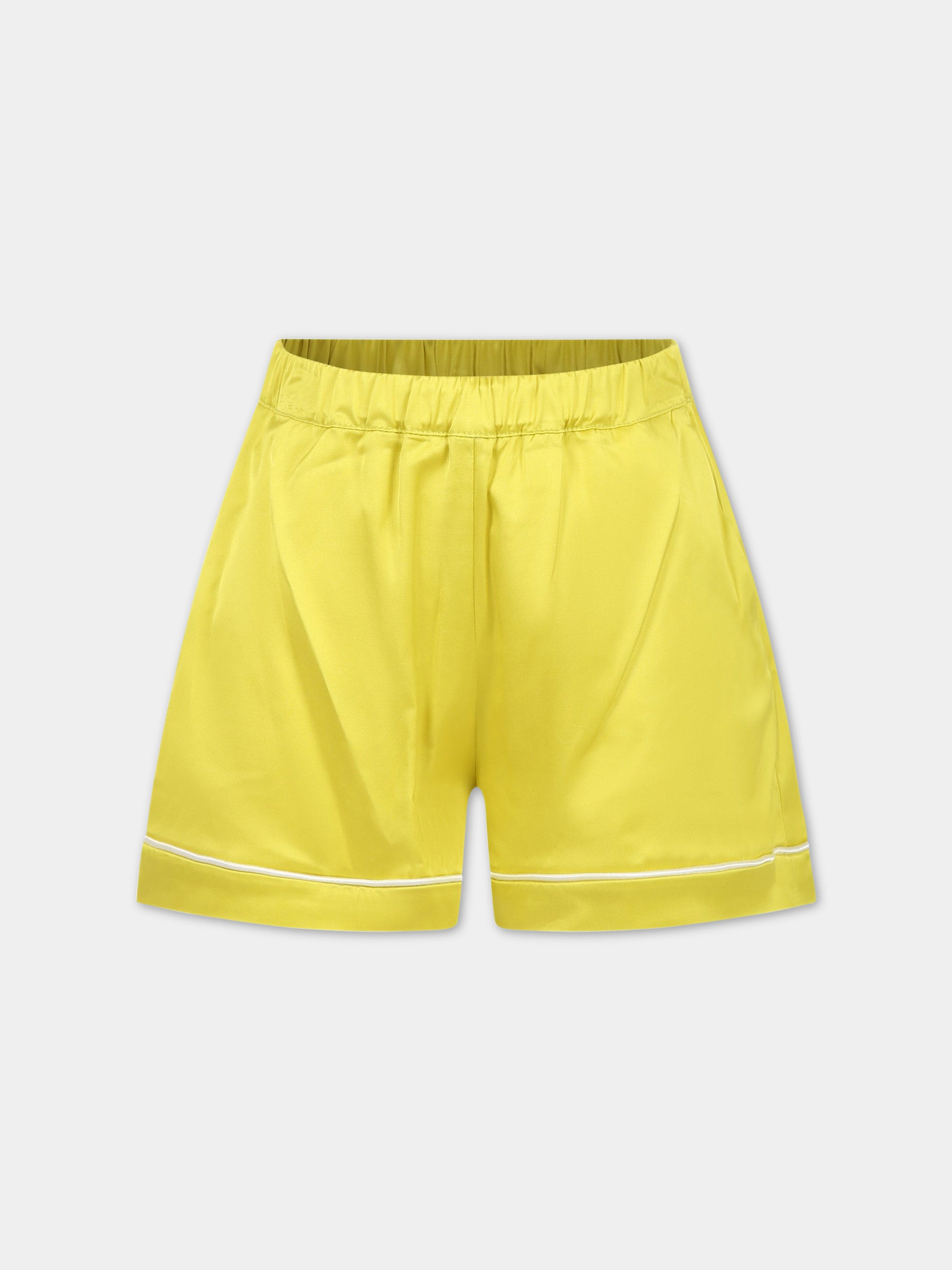Shorts gialli per bambina,Douuod Kids,DS6Q59 S0104 204