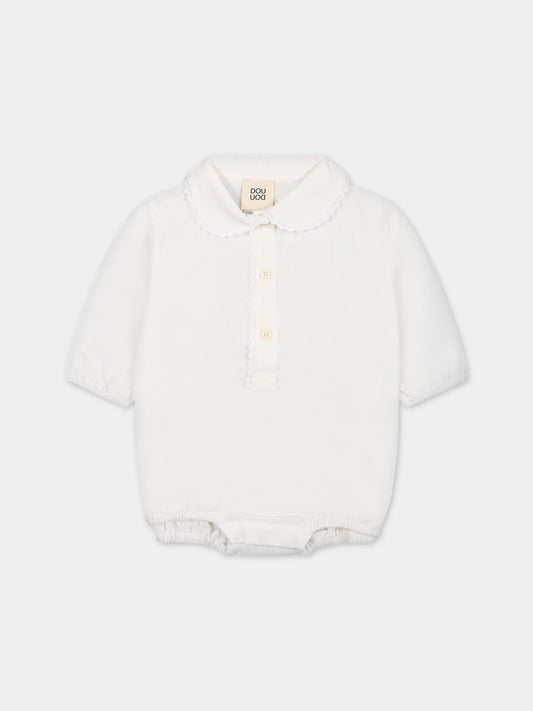 Camicia avorio per neonata,Douuod Kids,DSA560 P0233 101