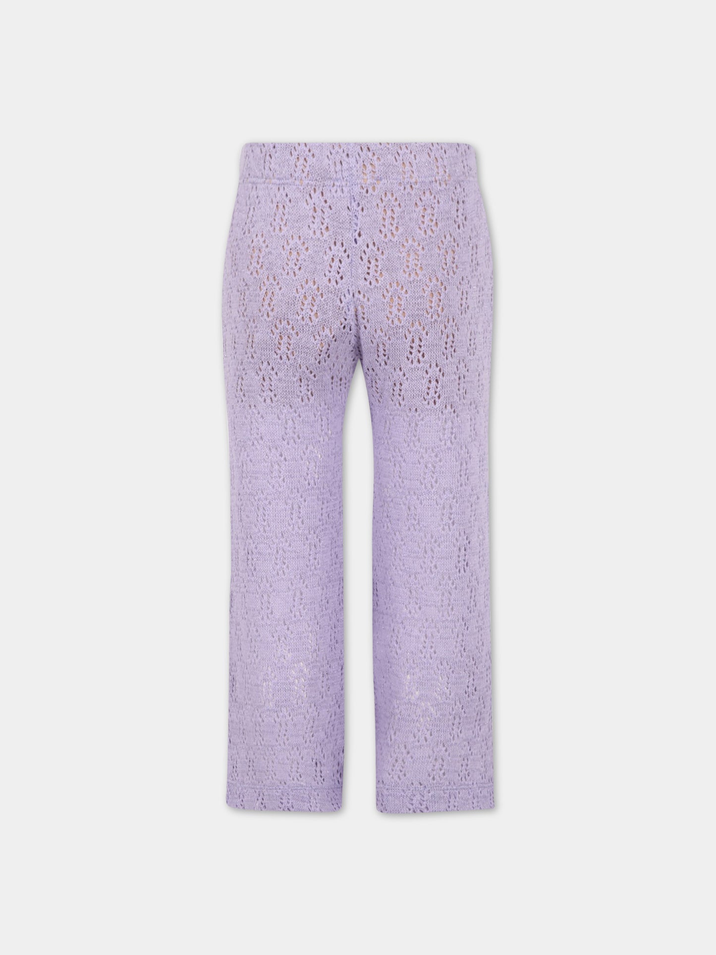 Pantaloni viola per bambina,Caffe' D'orzo,ZS6B30 Q0009 522