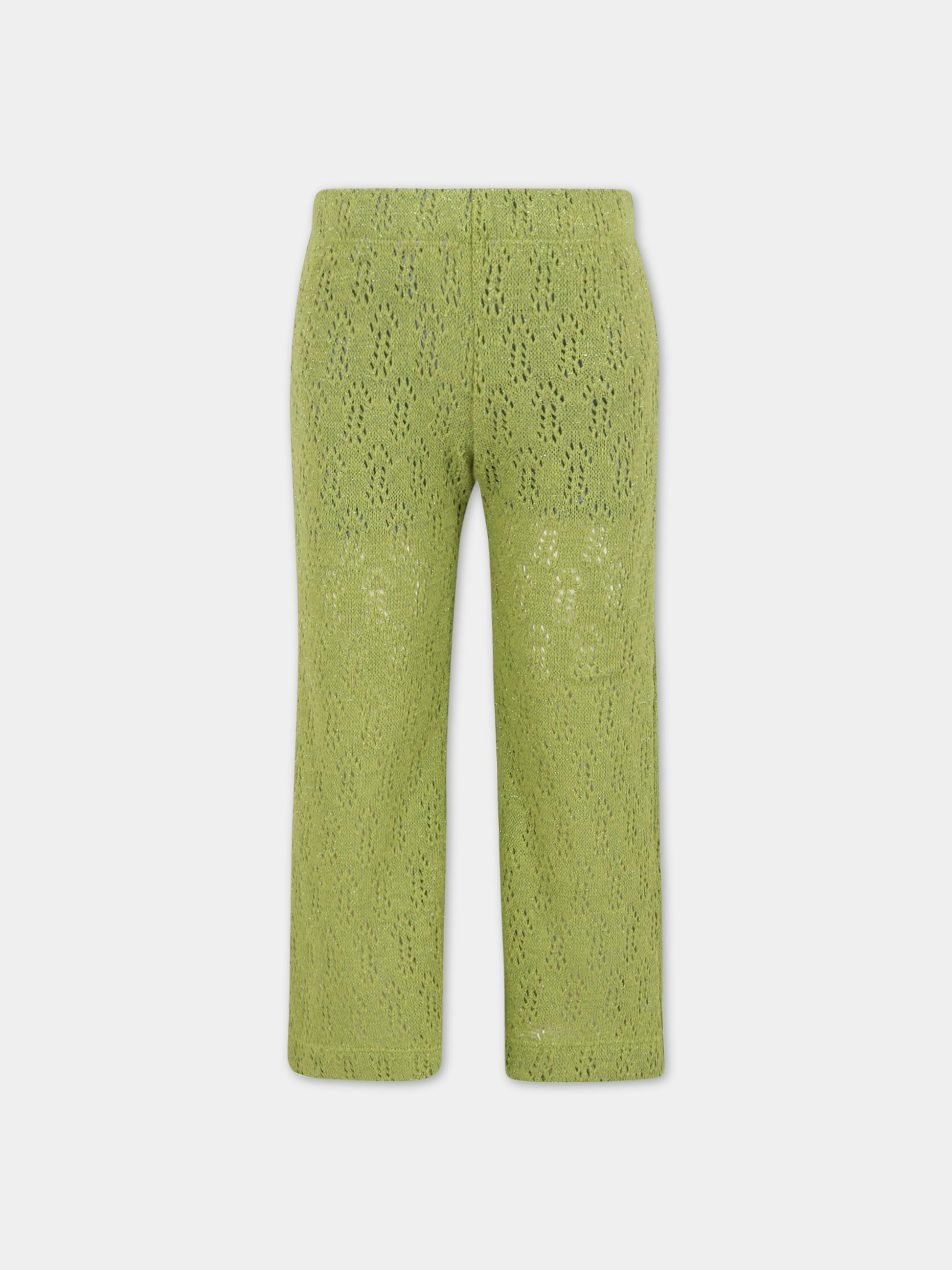 Pantaloni verdi per bambina,Caffe' D'orzo,ZS6B30 Q0009 785