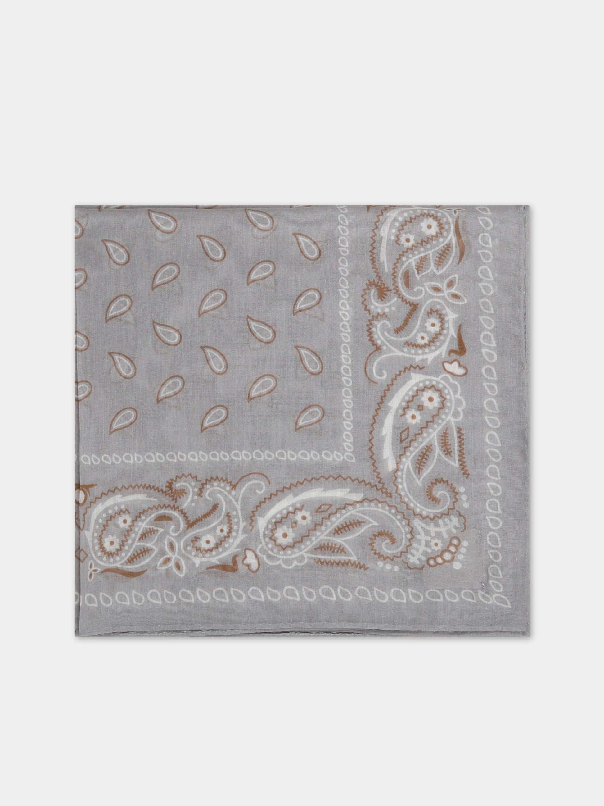 Foulard grigio per bambino con stampa bandana.,Eleventy,ES0Q33 Z1441 118GR