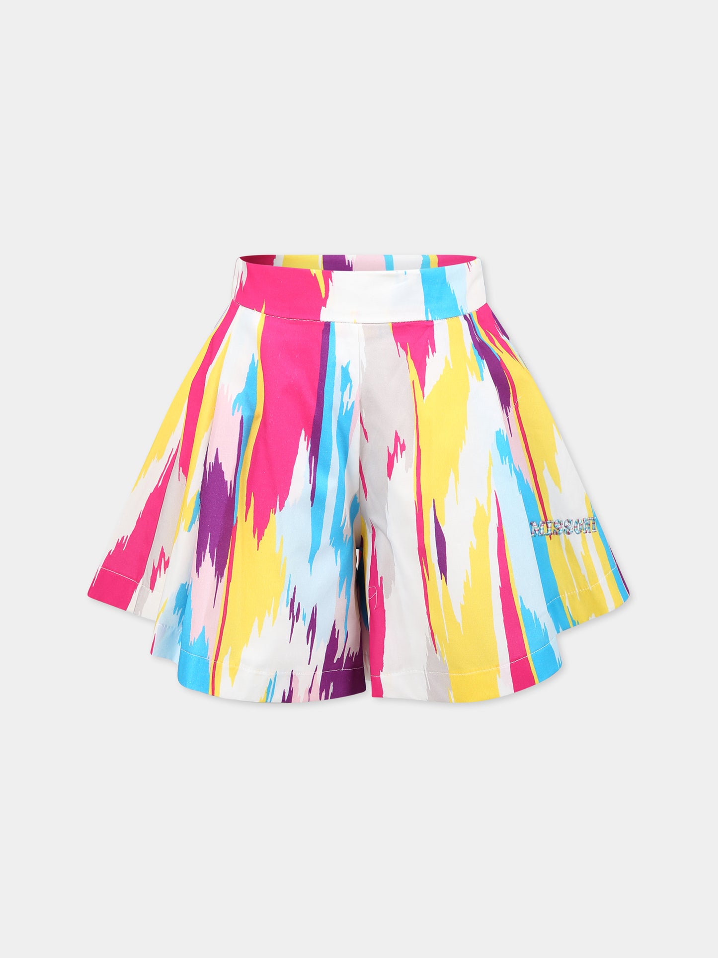 Shorts multicolor per bambina con logo,Missoni,MS6C19 P0289 999