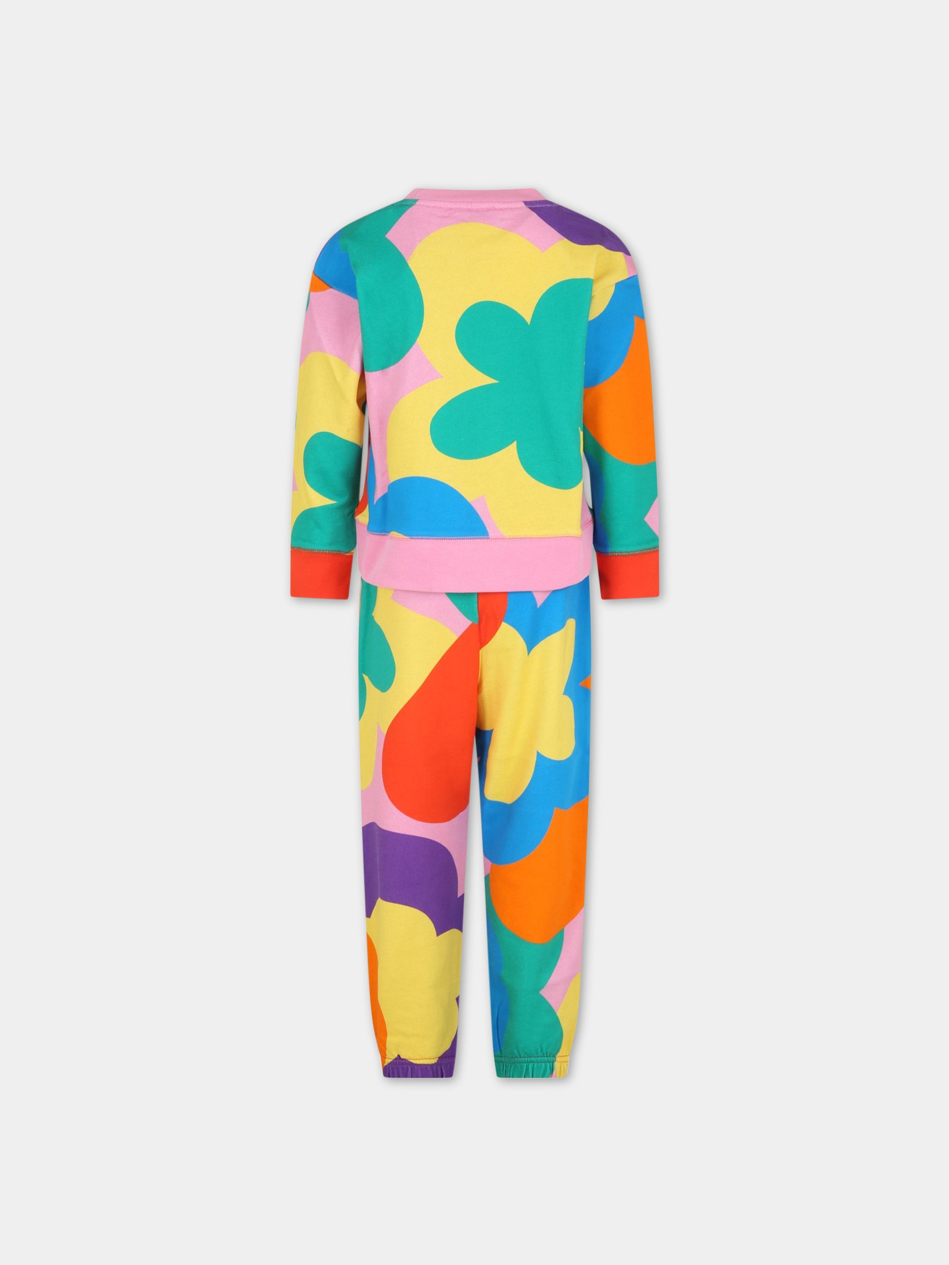 Completo multicolor per bambina con stampa colorata,Stella Mccartney Kids,TS3A30 Z0904 999MC