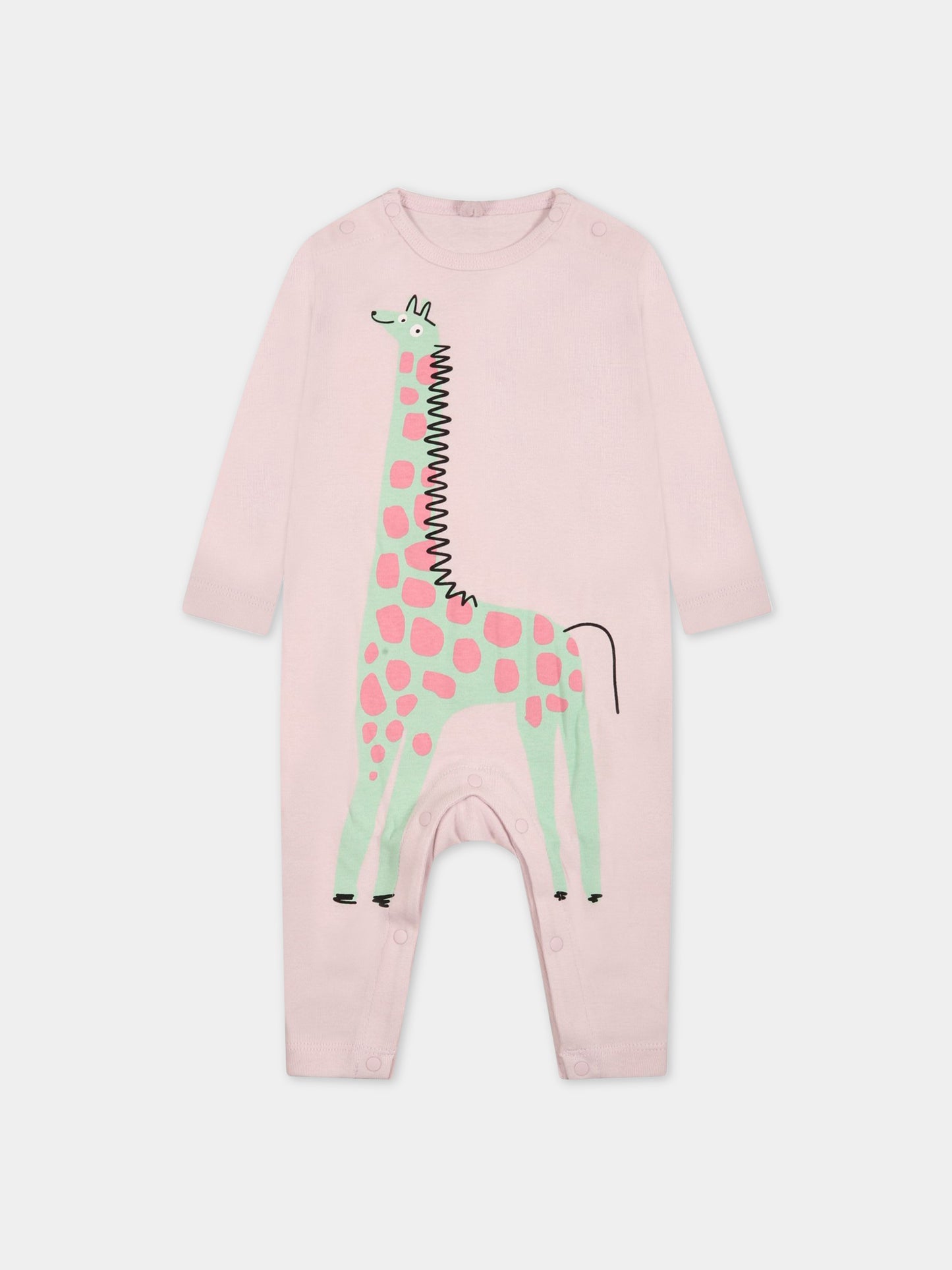 Set rosa per neonata con stampa,Stella Mccartney Kids,TSB009 Z1098 503MC