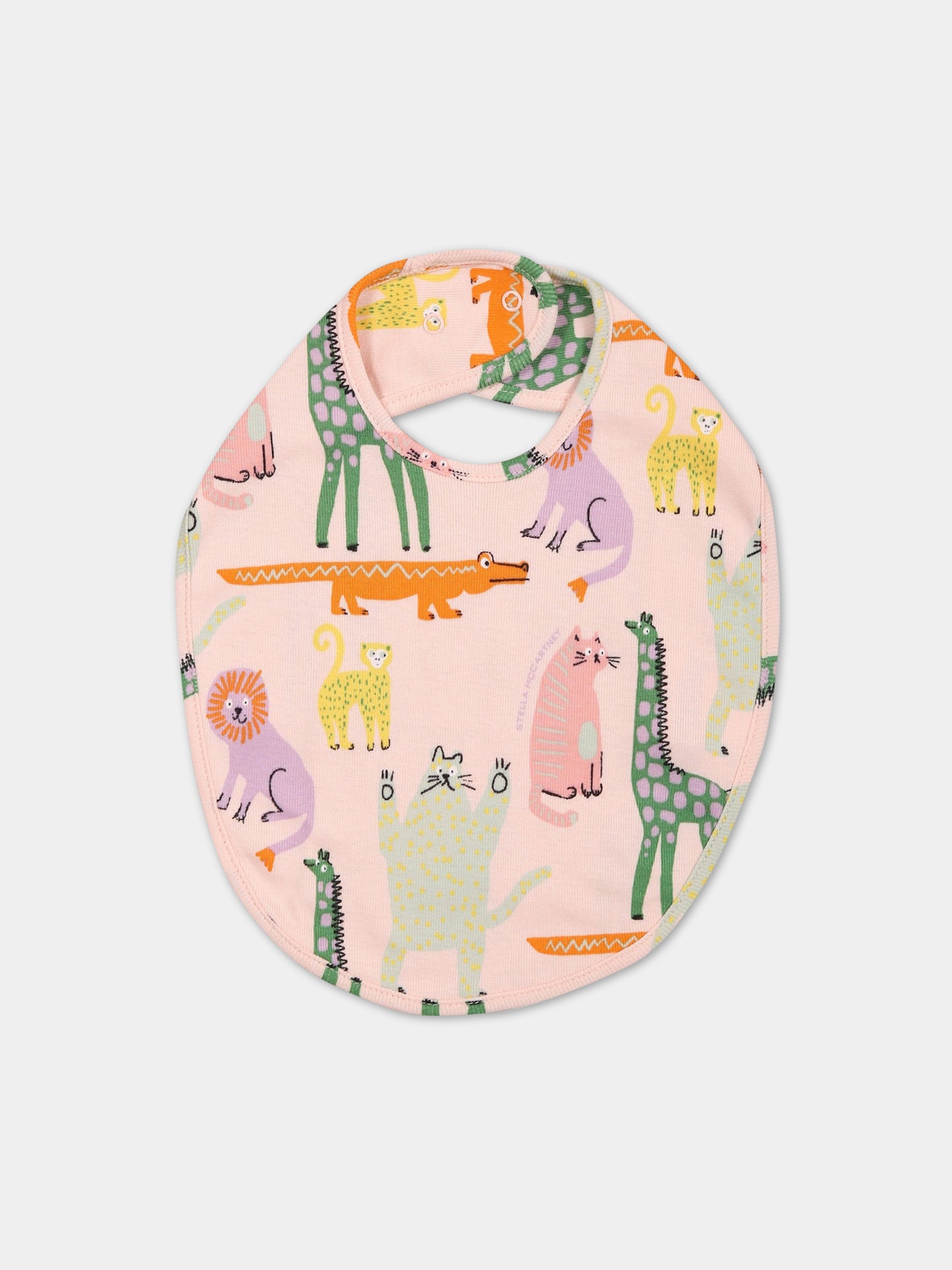 Set rosa per neonata con stampa animali,Stella Mccartney Kids,TSB039 Z1098 503MC