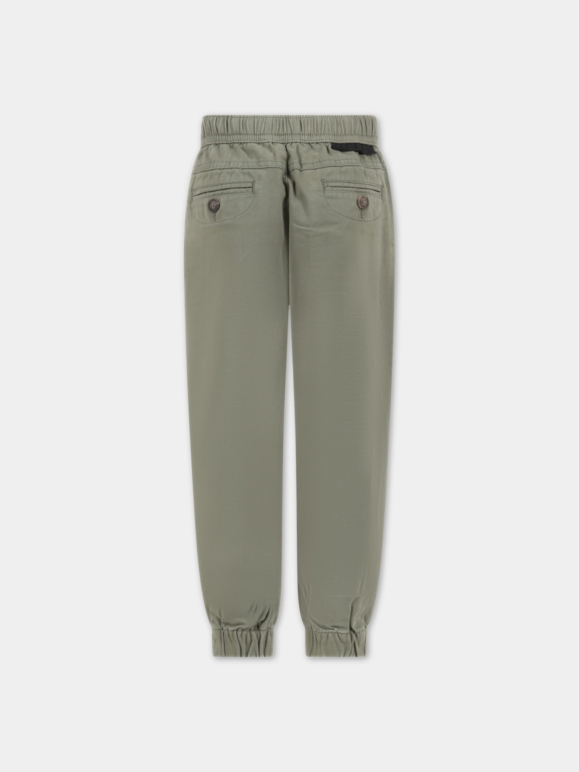 Cargo verdi per bambino con patch logato,Stella Mccartney Kids,TS6P90 Z0628 718