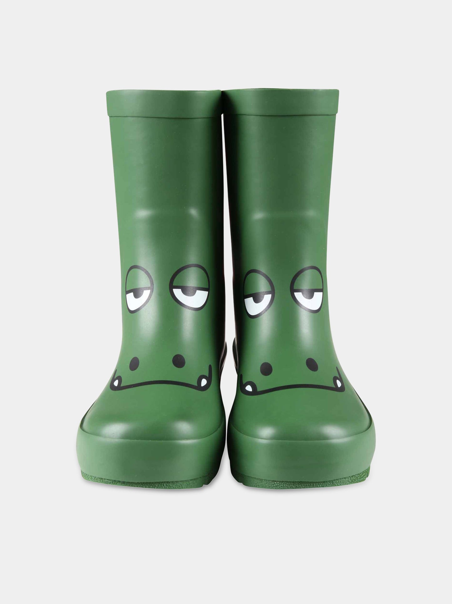 Stivali verdi da pioggia per bambino con camaleonte,Stella Mccartney Kids,TS0P06 Z0234 718