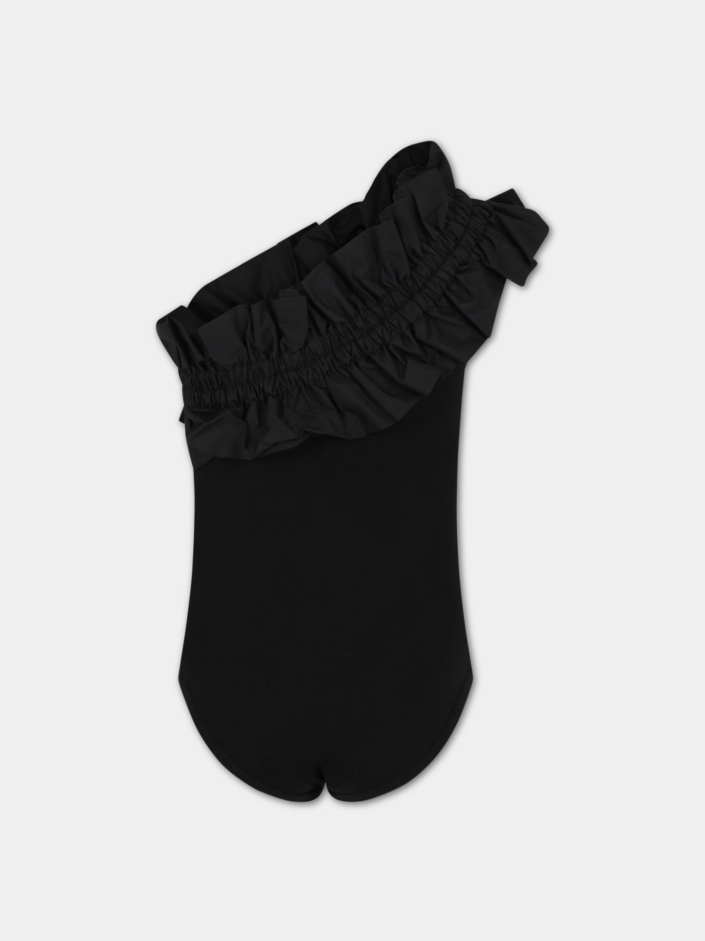 Body nero per bambina con logo,Msgm Kids,MS029451 110