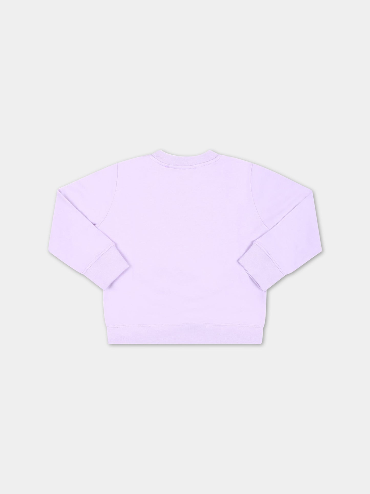 Felpa viola per neonata con logo multicolor,Msgm Kids,MS029358 071