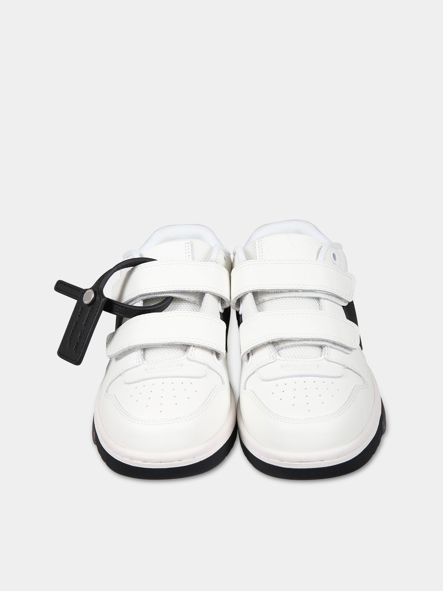 Sneakers bianco per bambino con iconica freccia,Off White,OBIA008S23LEA0010110