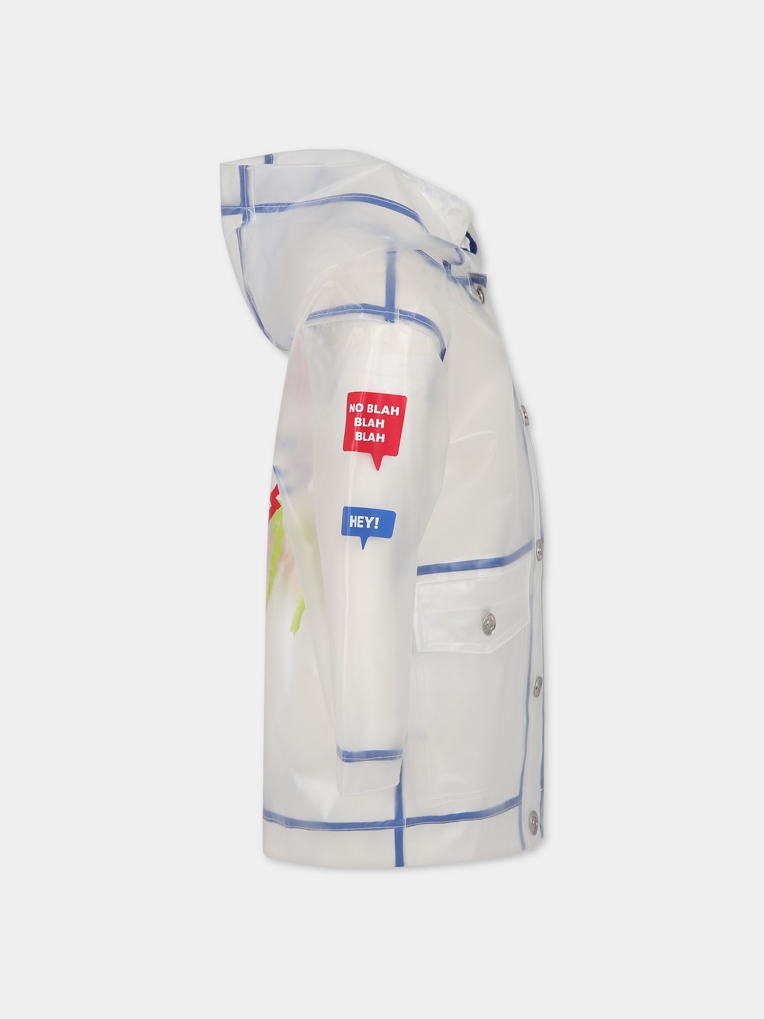 Giubbotto bianco per bambino con stampa e logo,North Sails,701903 000 C001