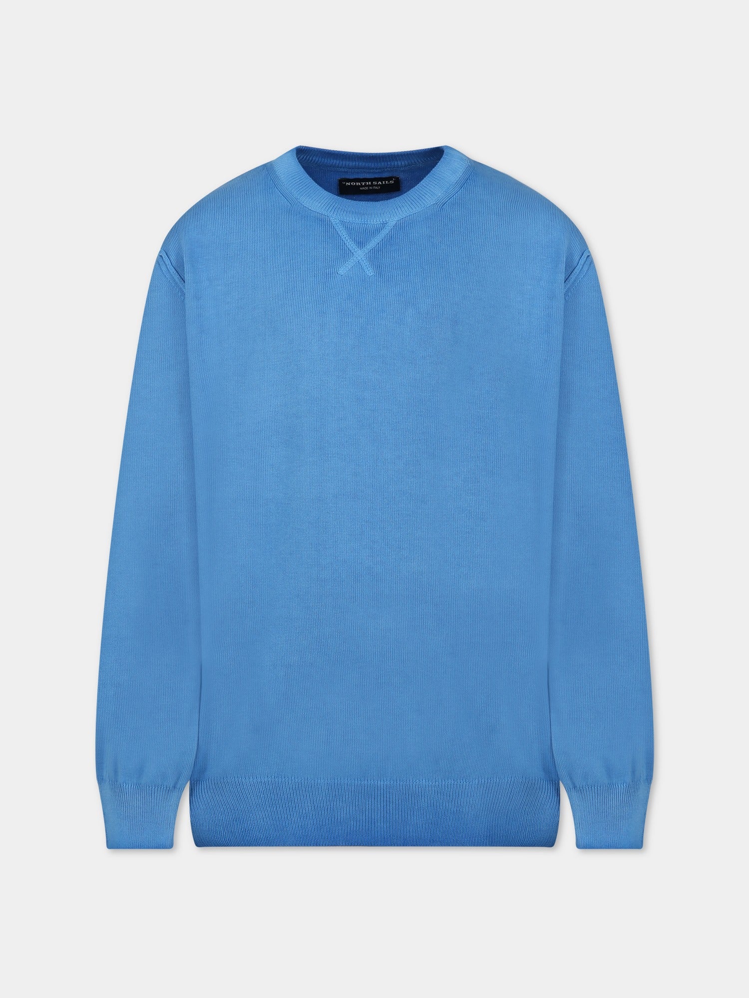 Maglione azzurro per bambino con logo,North Sails,796162 000 0760