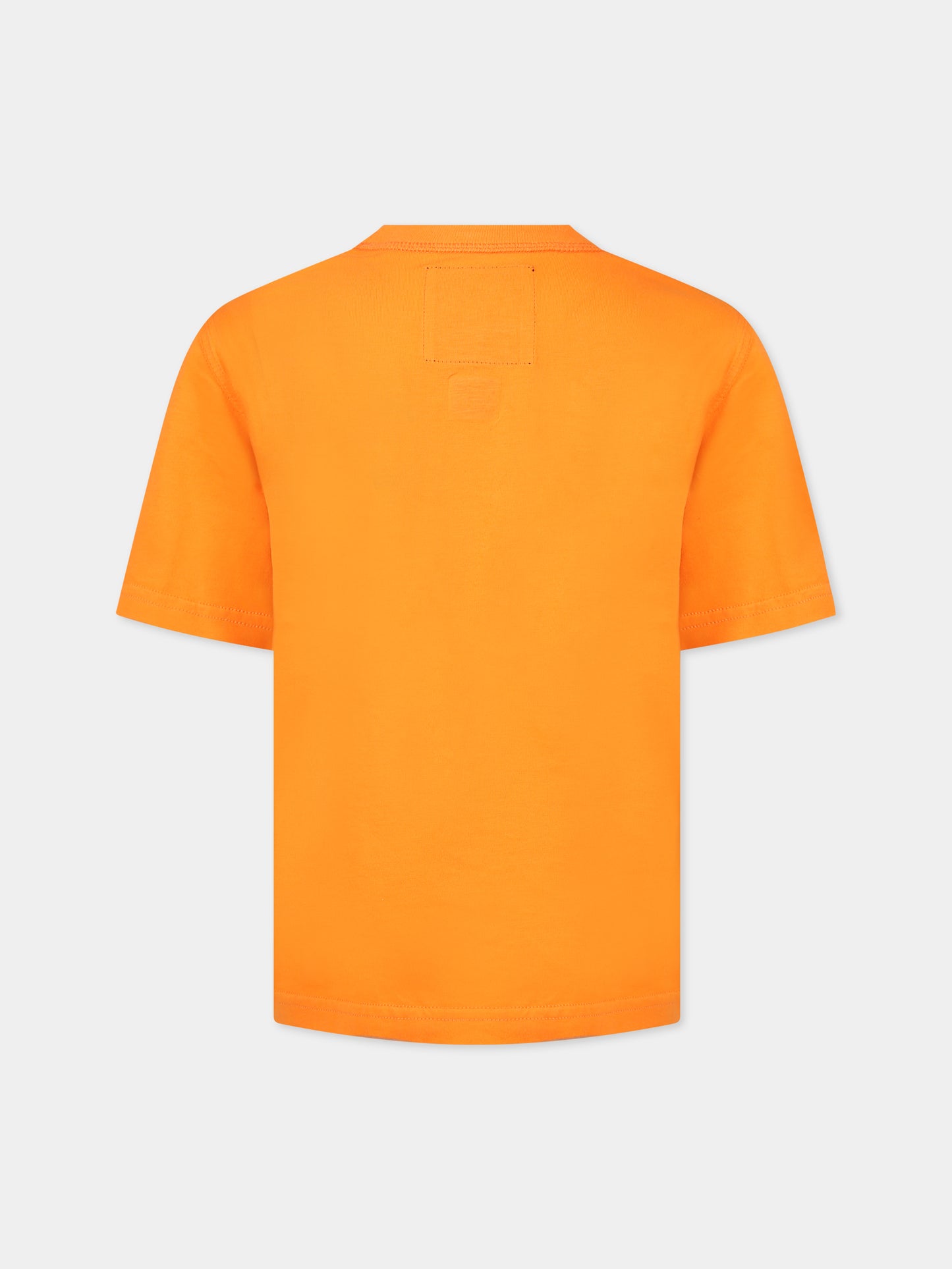 T-shirt arancione per bambino con logo,Myar,MY0018 MY049 MY206