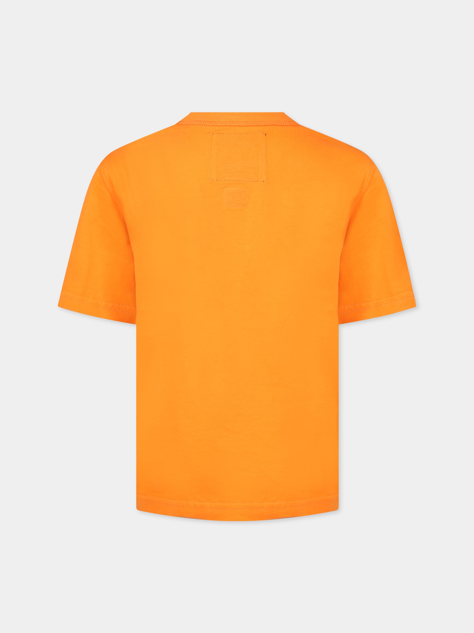 T-shirt arancione per bambino con logo,Myar,MY0018 MY049 MY206