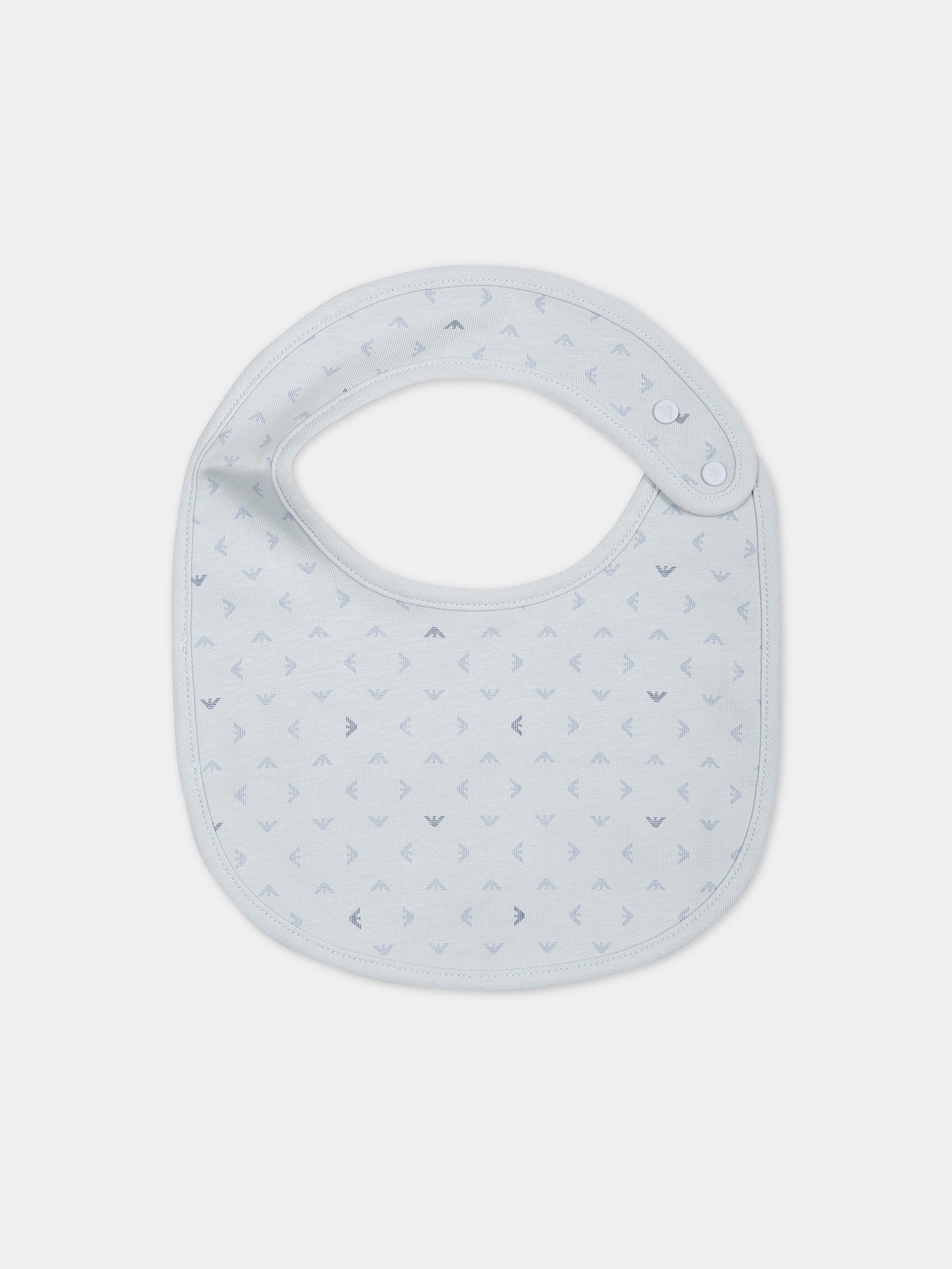 Set per neonato celeste con logo,Armani Junior,8NNV47 NJ05Z F705