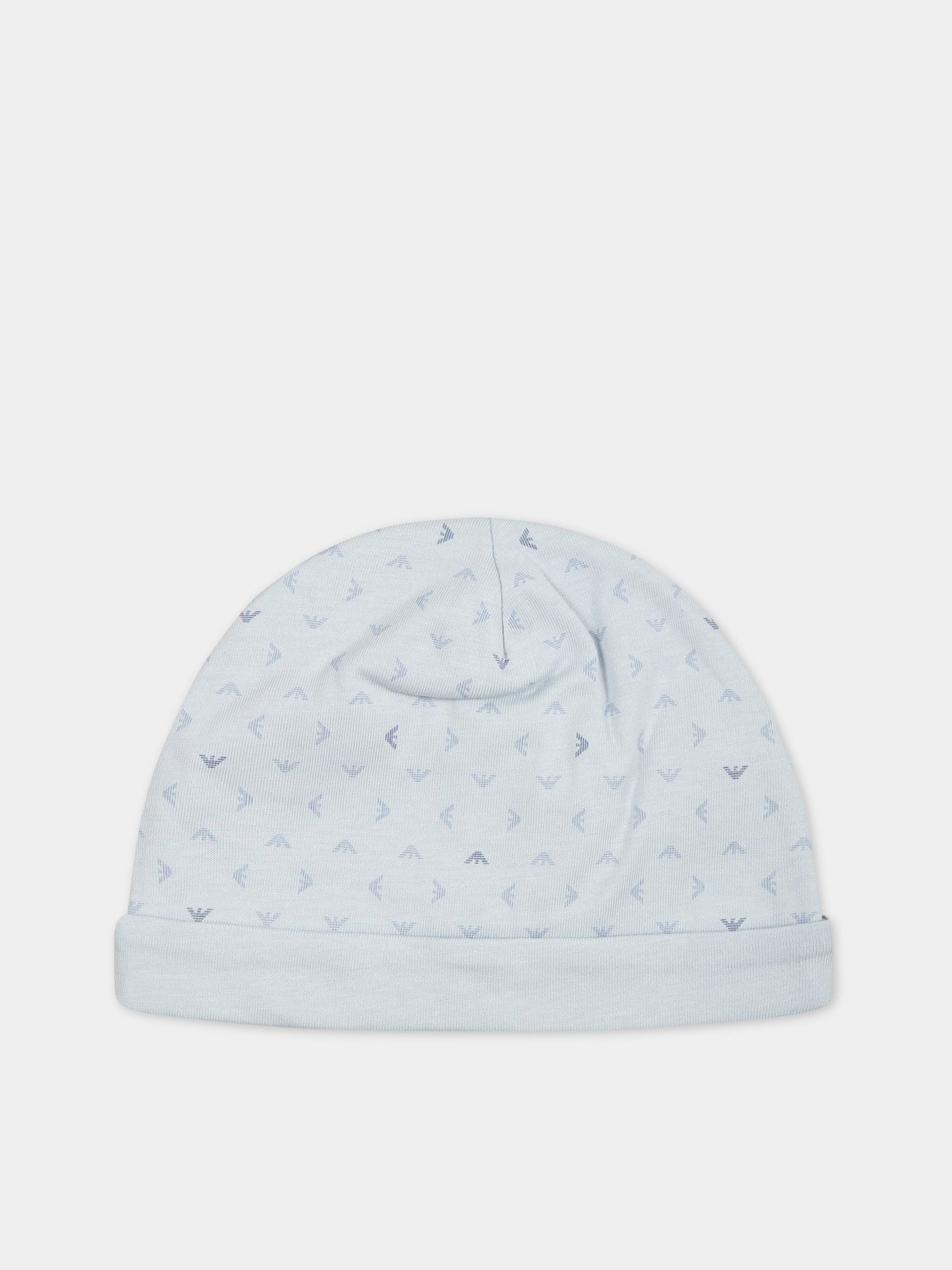 Set per neonato celeste con logo,Armani Junior,8NNV47 NJ05Z F705