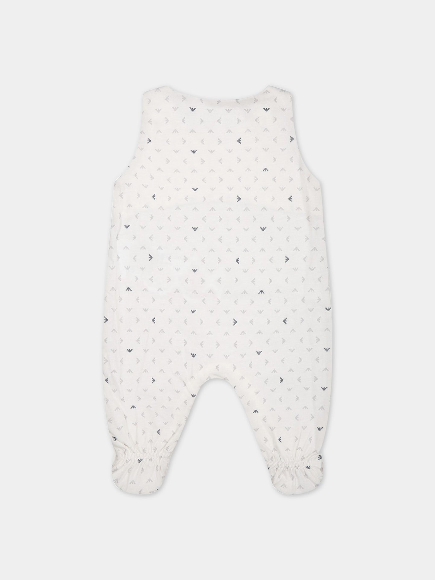 Coompleto bianco per neonato con iconici aquilotti,Armani Junior,8NNV48 NJ05Z F110