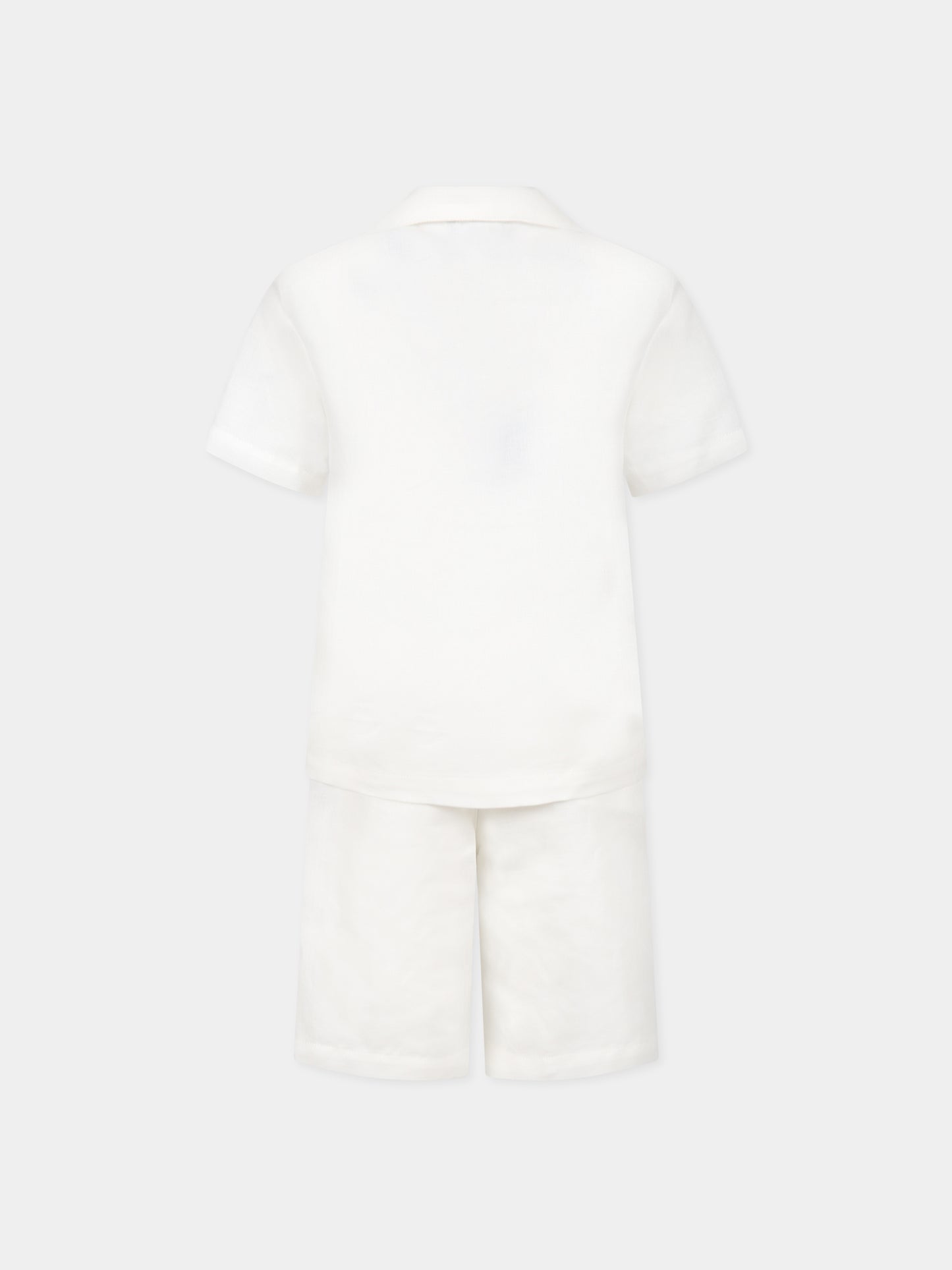Completo bianco per bambino con logo e iconico aquilotto,Armani Junior,3R4VJ4 4N7RZ 0101