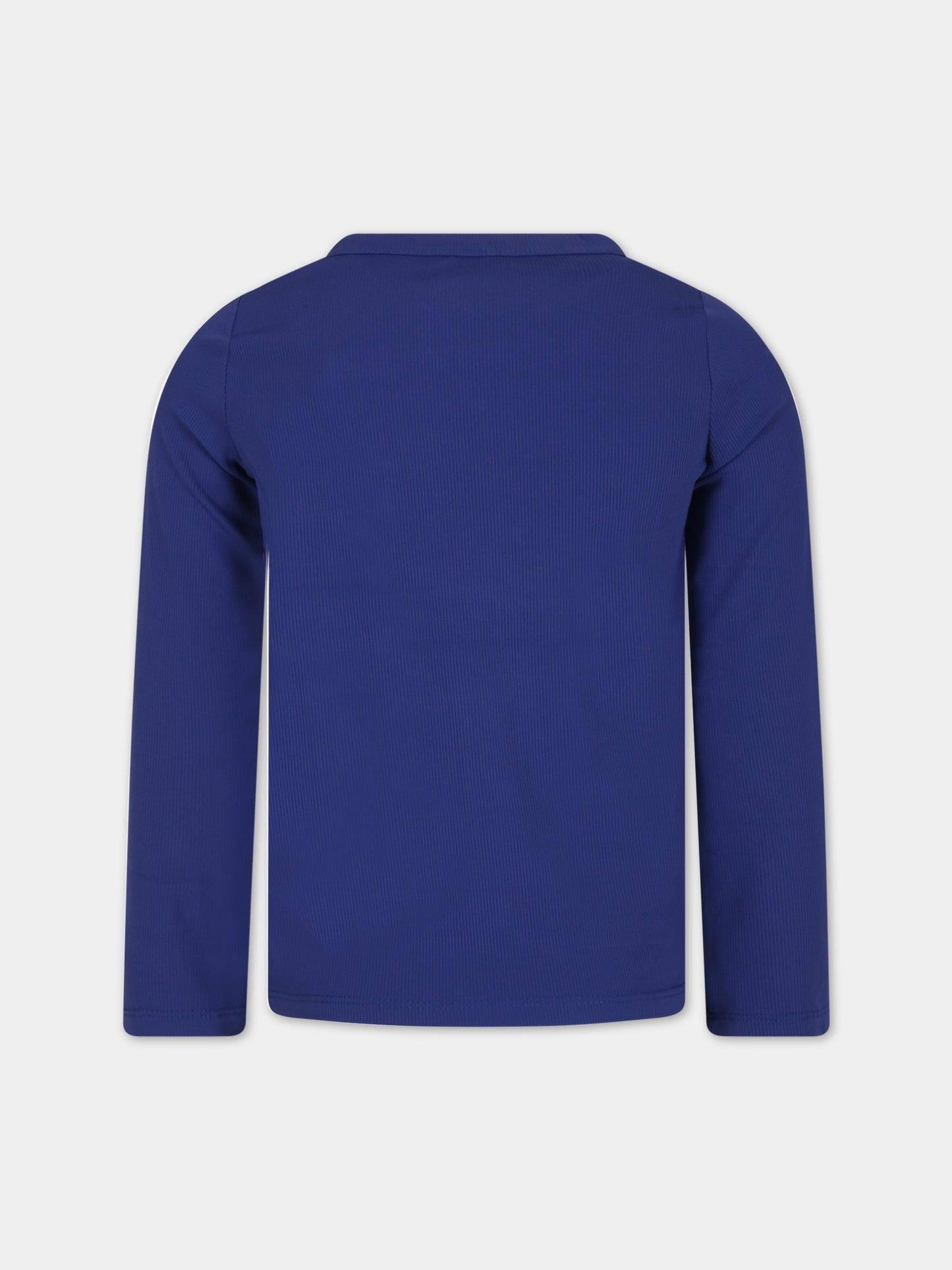 T-shirt blu per bambino con stampa e logo,Bobo Choses,123AC147