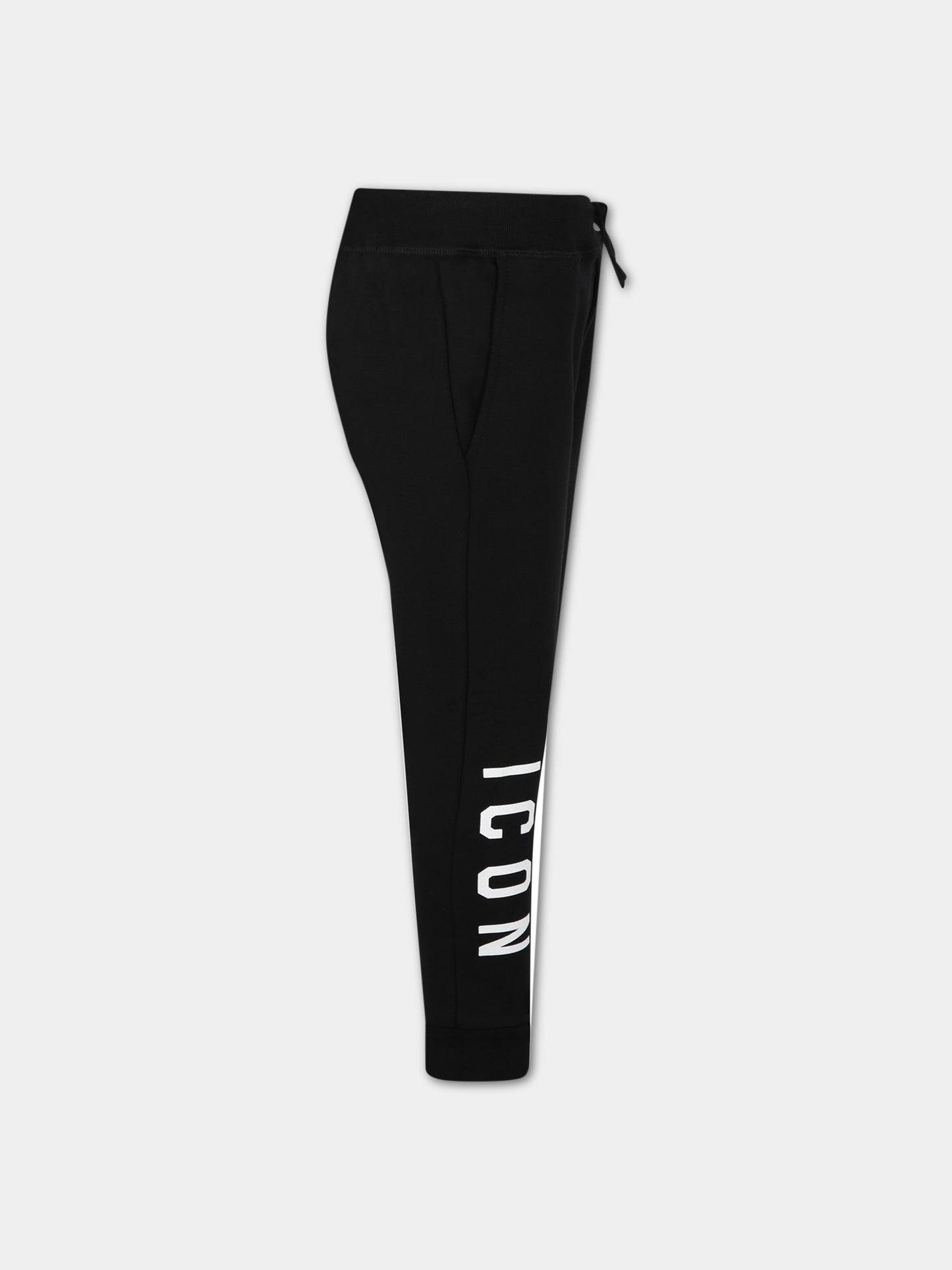 Pantaloni casual nero per bambino con logo,Dsquared2,DQ1672 D003G DQ900