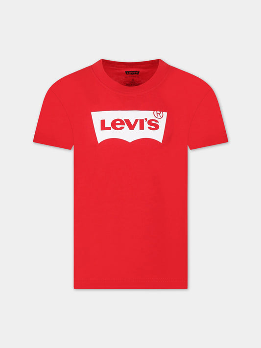 T-shirt rossa per bambino con logo,Levi's Kids,LK9E8157 9E8157 R6W