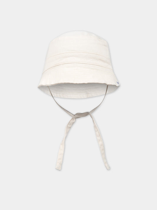 Cappello avorio per neonati con logo,Petit Bateau,A06RG AVALANCHE