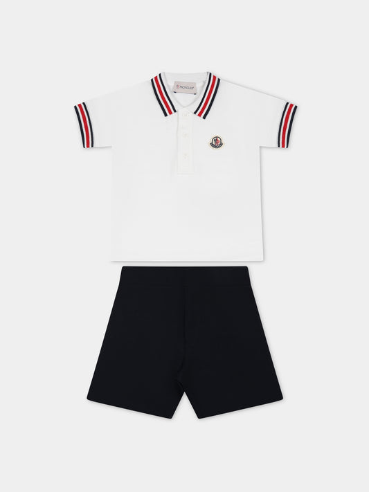 Completo multicolor per neonato con logo,Moncler Kids,951 8M00028 8496F 002