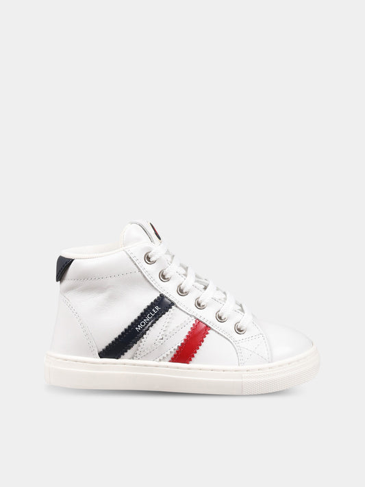 Sneakers bianche per bambino con logo,Moncler Kids,954 4M00040 M2969 P07
