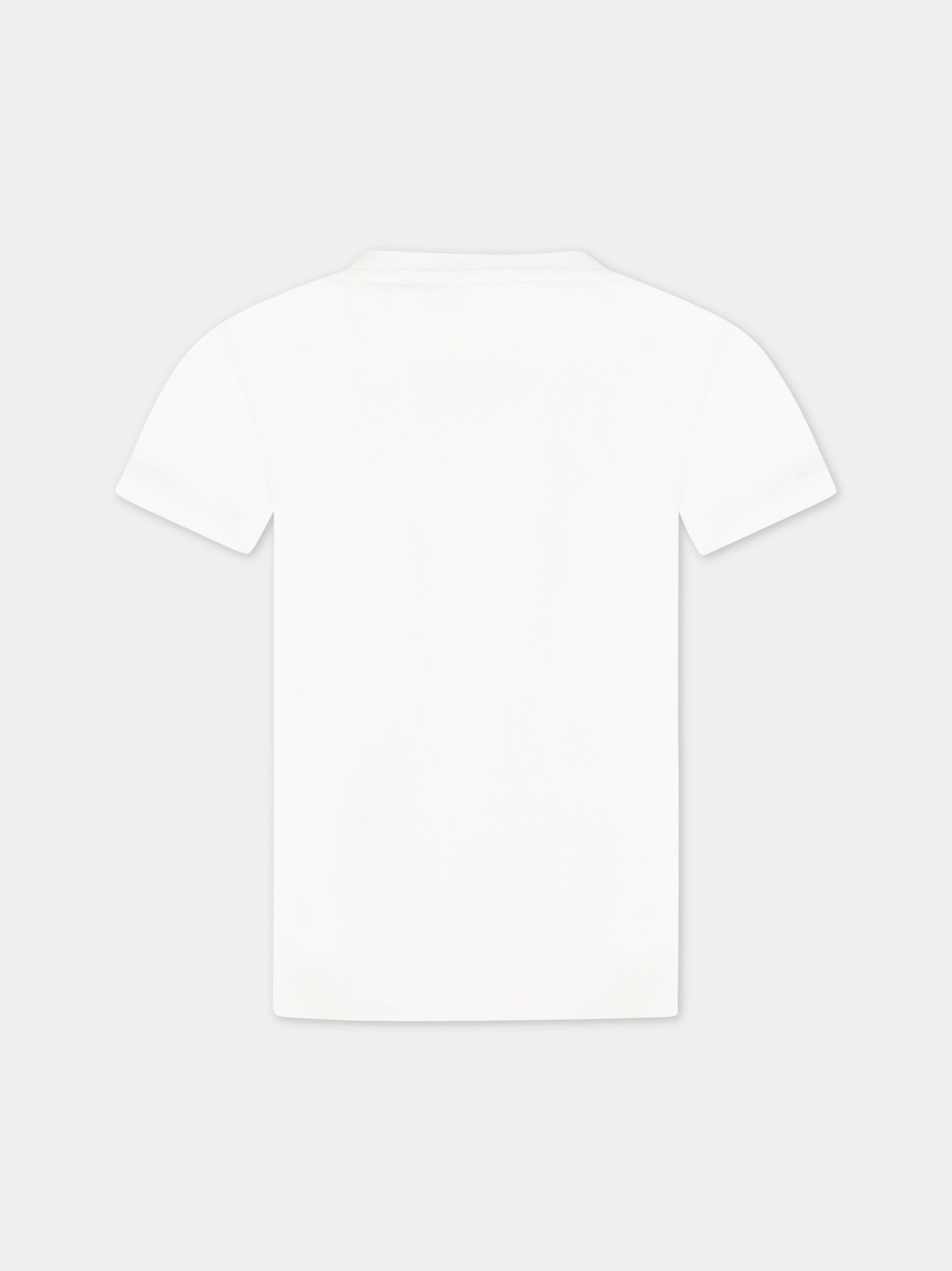 T-shirt bianca per bambina con logo fucsia,Versace,1000239 1A06518 2W310