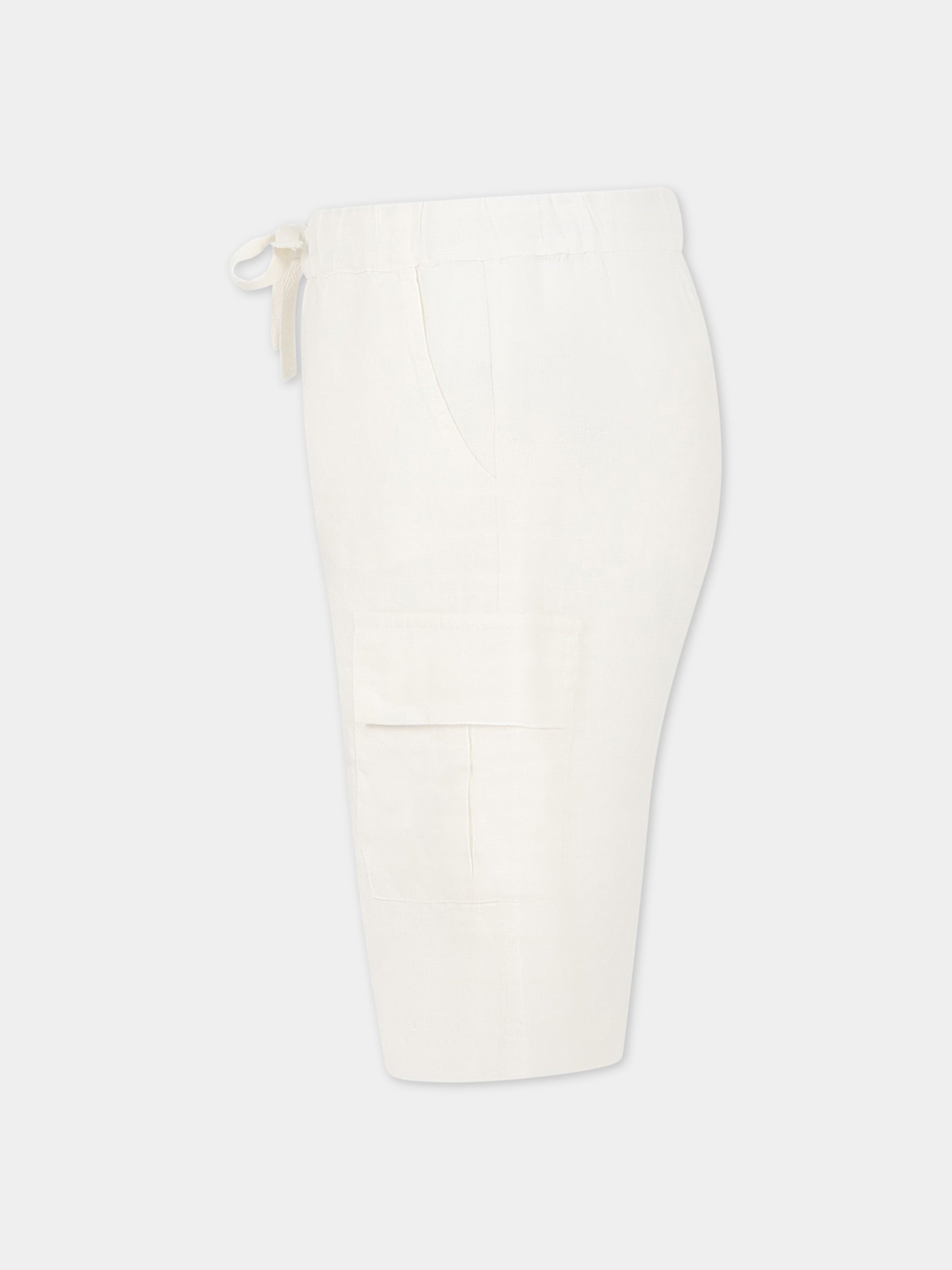 Bermuda avorio per bambino in lino,Zhoe & Tobiah,LIN4 1