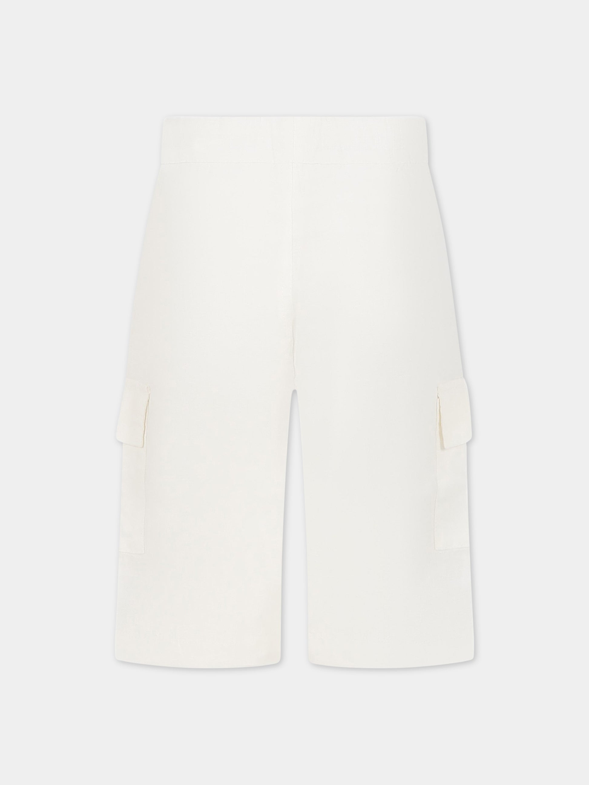 Bermuda avorio per bambino in lino,Zhoe & Tobiah,LIN4 1