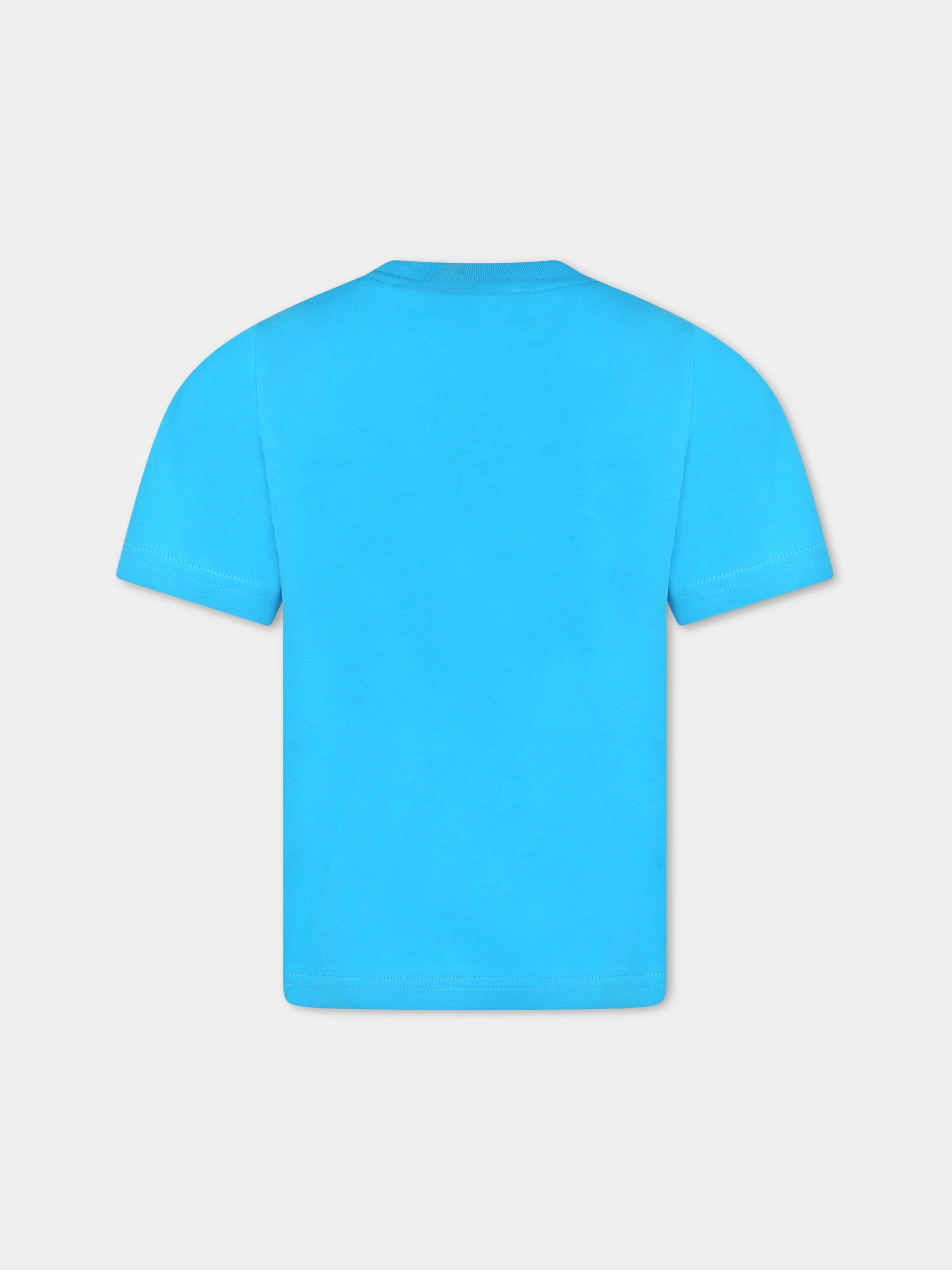 T-shirt azzurra per bambino con logo,Dsquared2,DQ1770 D0A4C DQ817