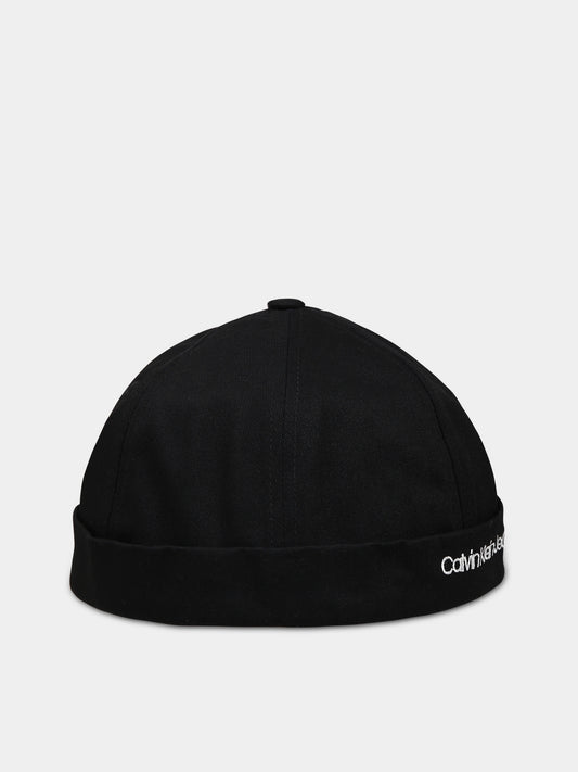 Cappello nero per bambini con logo,Calvin Klein Kids,CKIU0IU00427 IU0IU00427 BEH