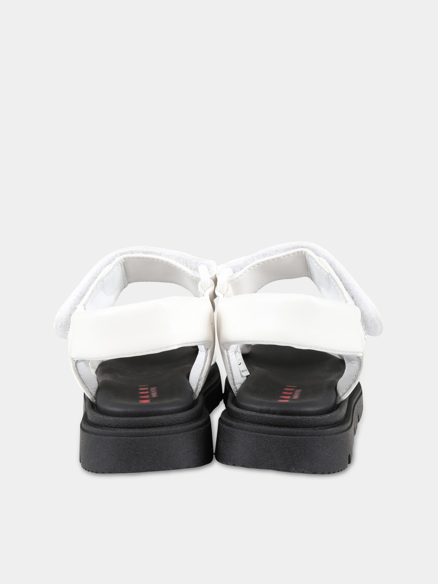 Sandali bianchi e neri per bambina con logo nero,Marni Kids,73461 3